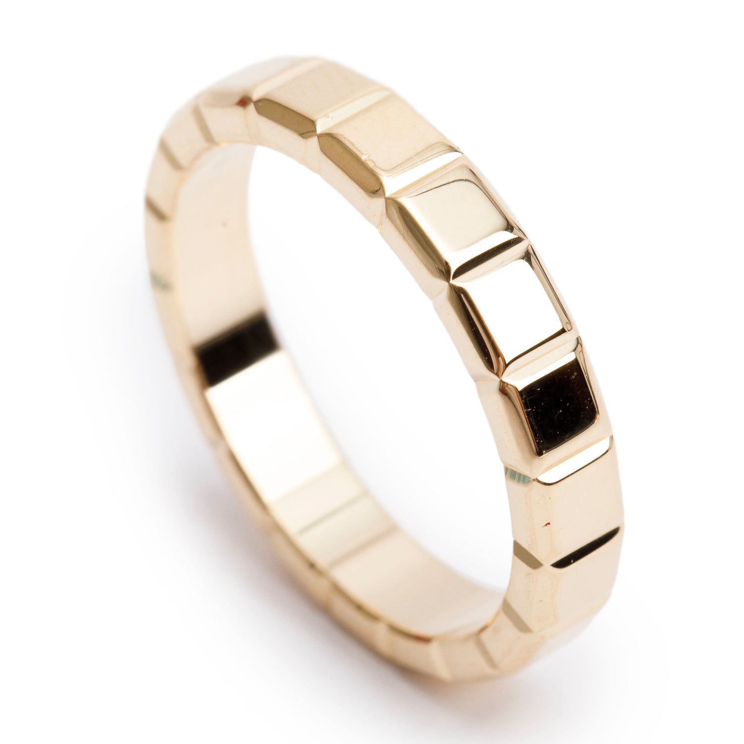 Chopard 18k Yellow Gold Ice Cube Band Ring, Size 8.75