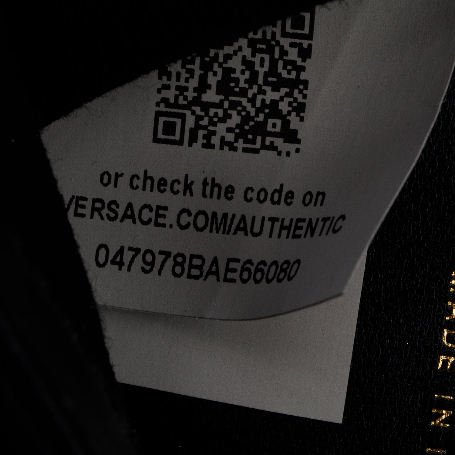 Versace Black Patent Leather Safety Pin Embellished Wallet on Chain