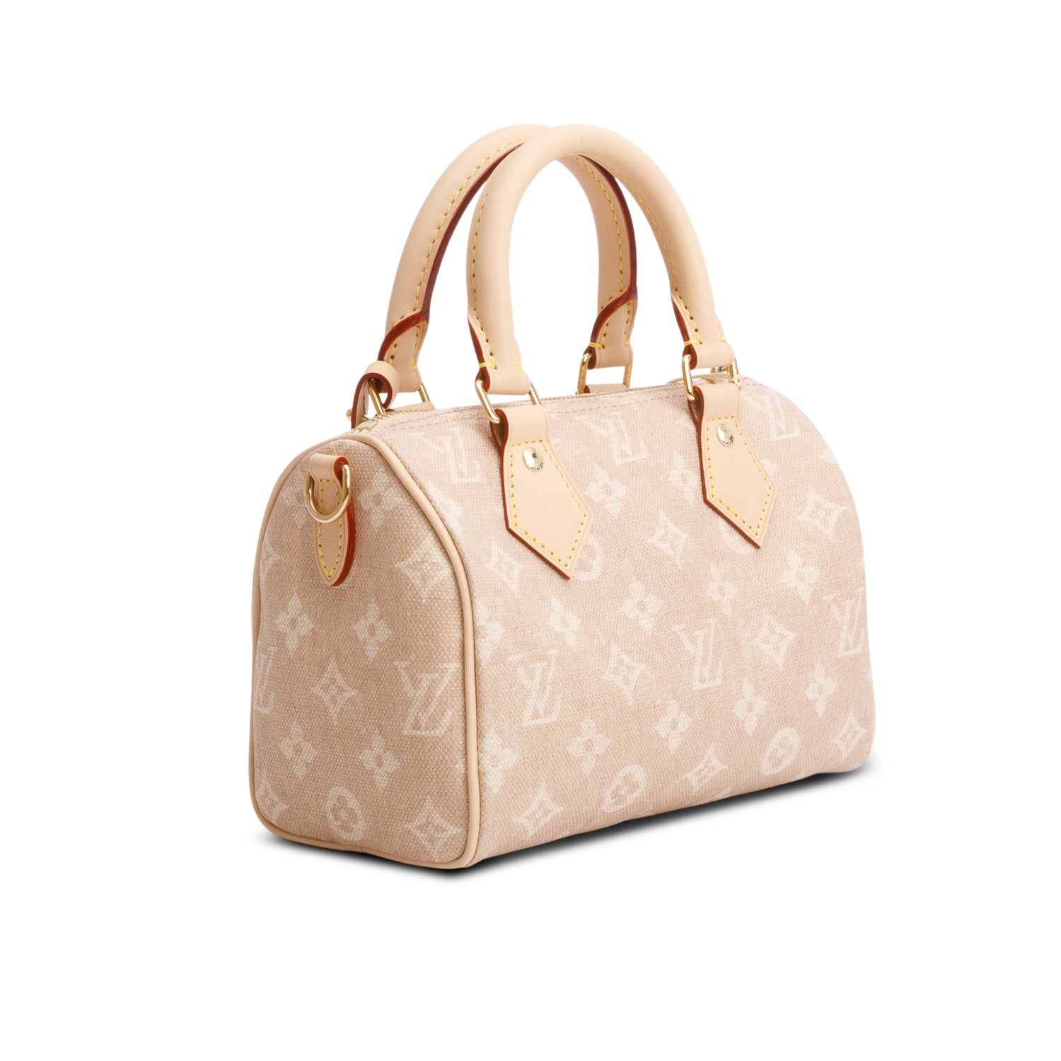 Louis Vuitton Beige Monogram Speedy Bandouliere 20 w/ Box & Strap