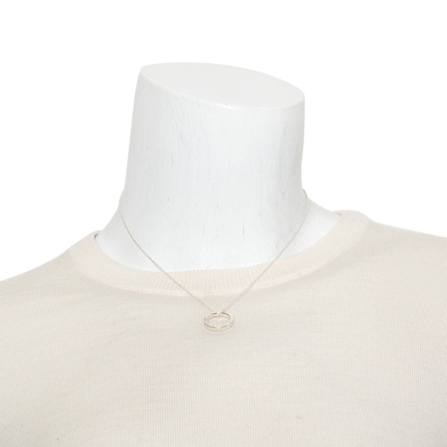 Tiffany & Co. Sterling Silver Medium 1837 Circle Pendant Necklace