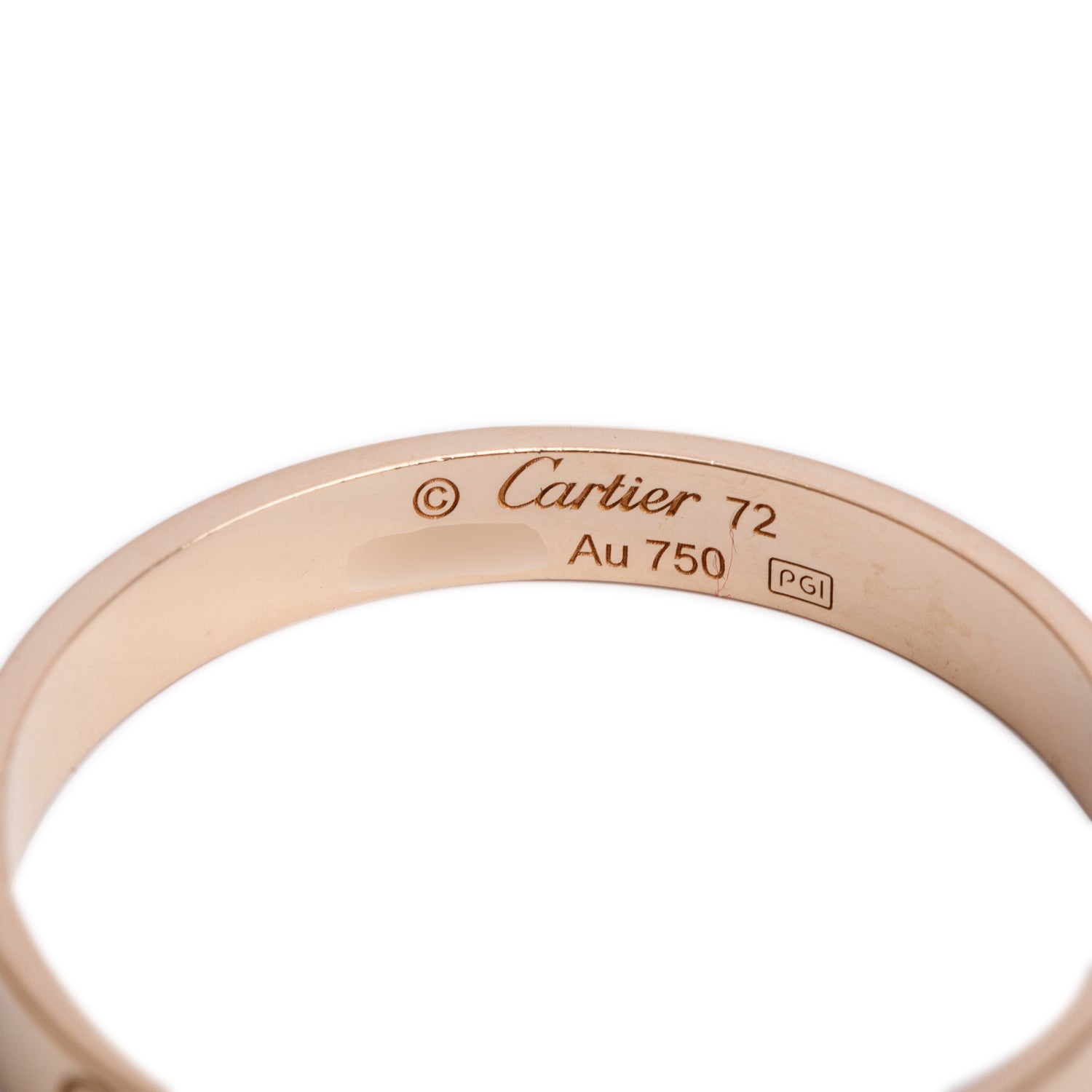 Cartier 18k Rose Gold 3.6 MM Love Wedding Band Ring, Size 72 14