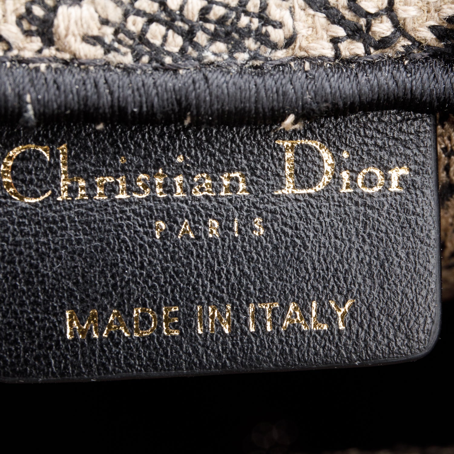 Christian Dior 2022 Black Canvas Toile de Jouy Embroidered Mini Book Tote w/ Strap & Authenticity Card