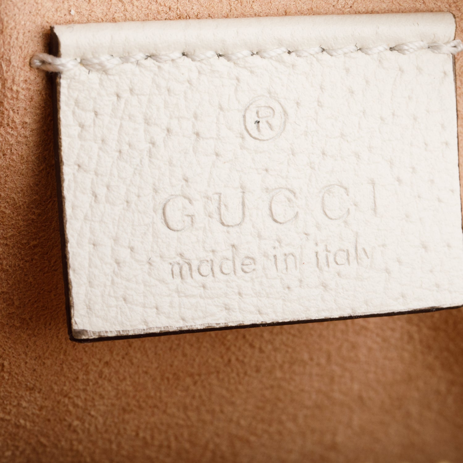 Gucci White Textured Calfskin Web Mini Ophidia Crossbody Bag