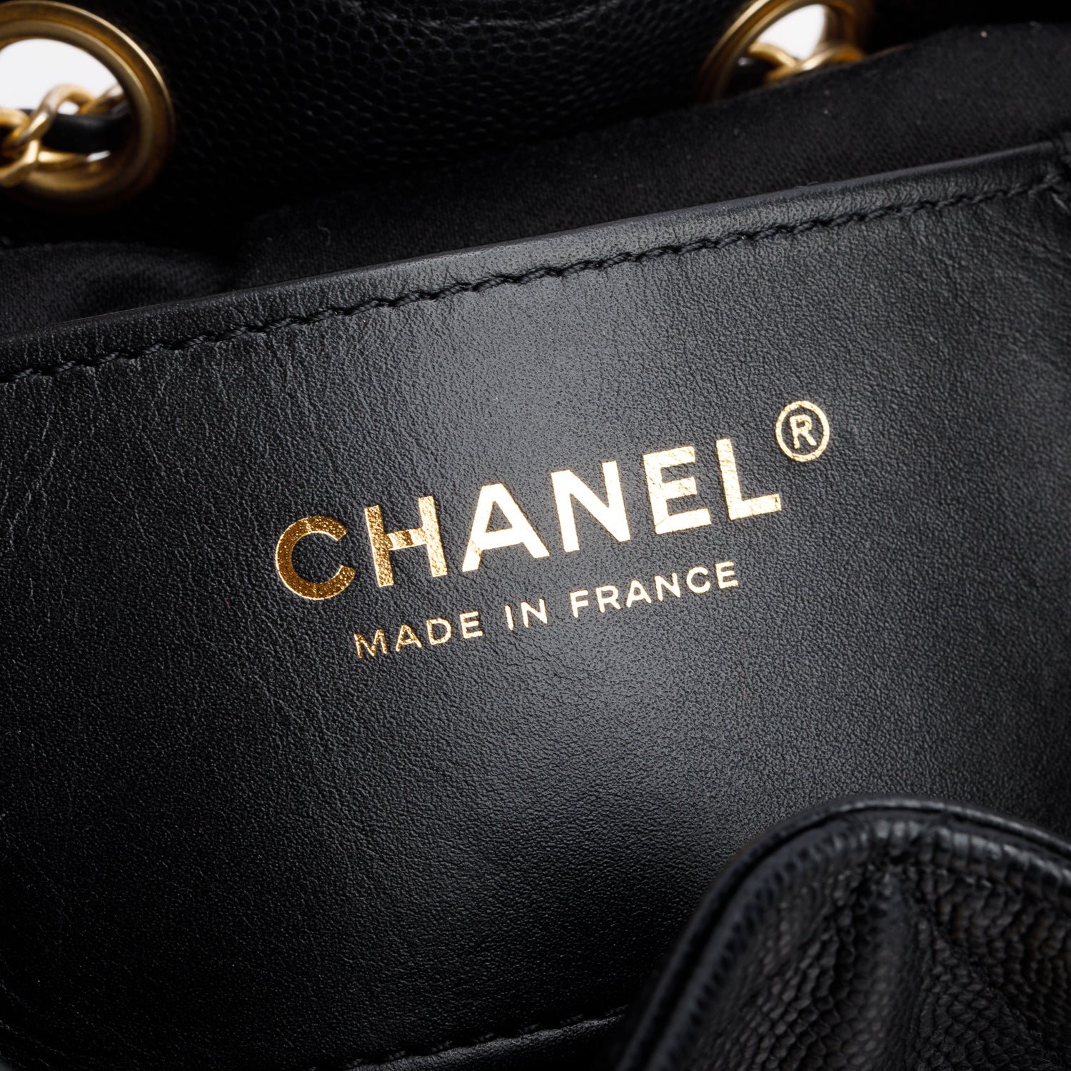 Chanel 2025 Black Caviar Leather 25 Small Bucket Bag w/ Box & Receipt