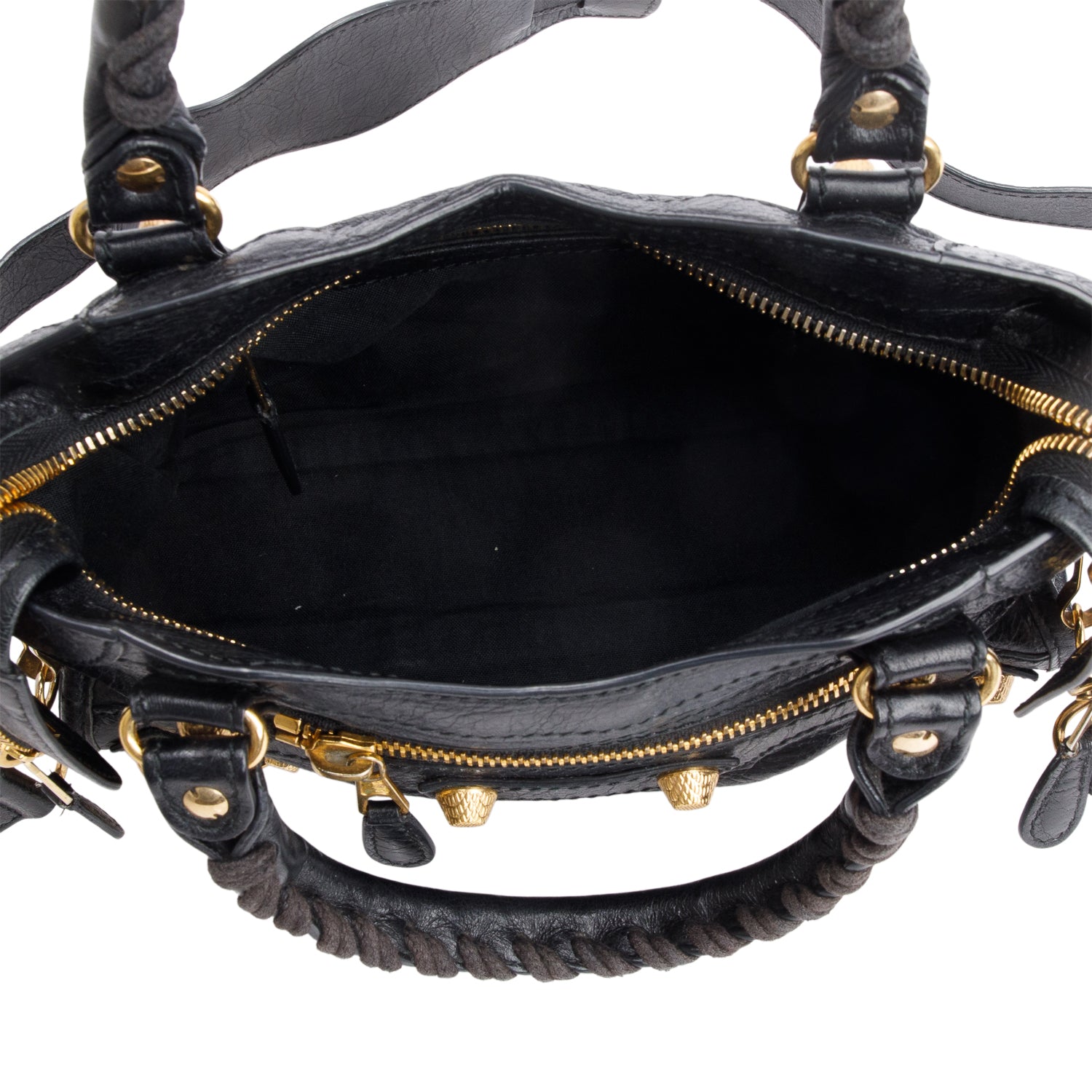 Balenciaga Black Agneau Leather Classic Mini City Bag w/ Strap