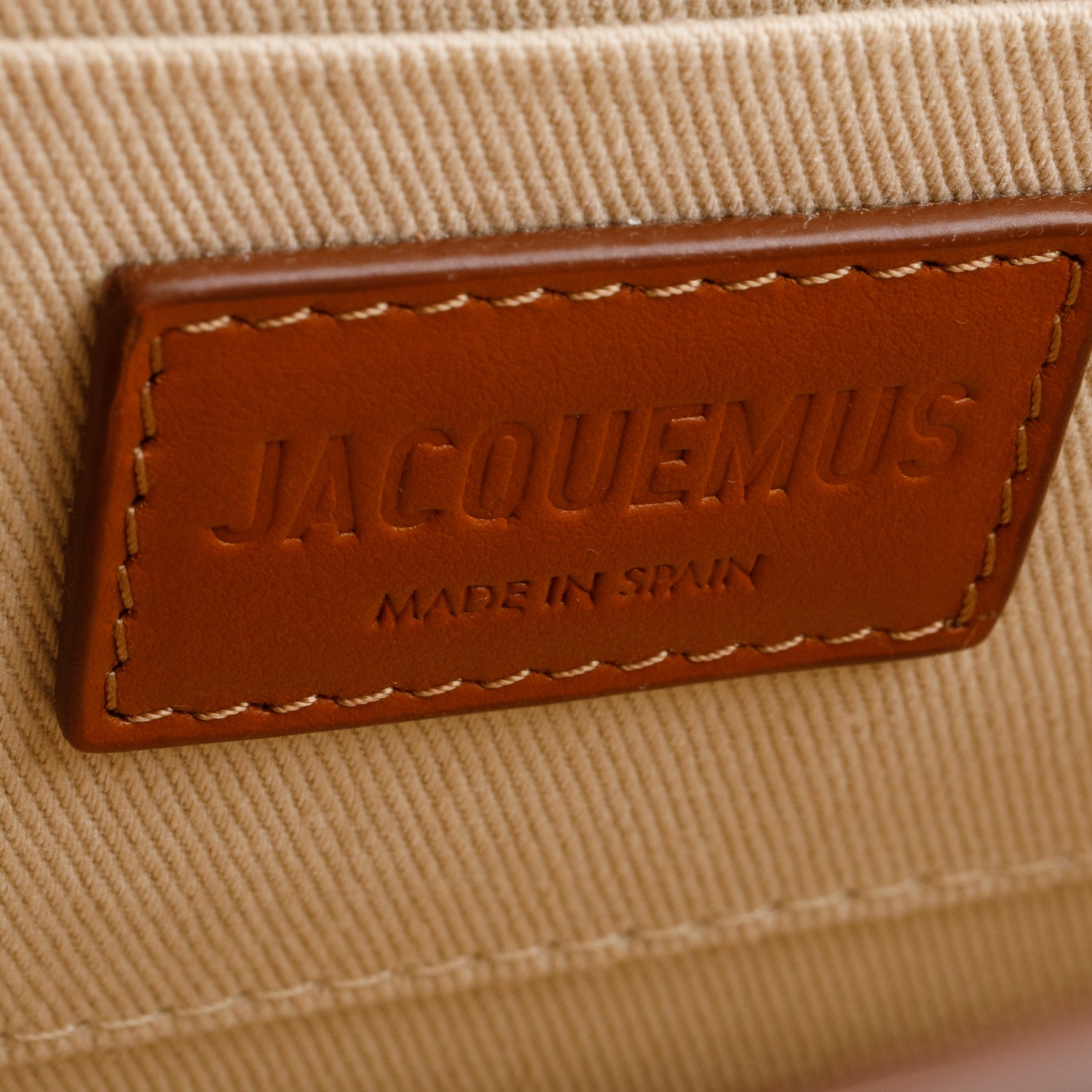 Jacquemus Brown Leather Le Sac Rond Bag w/ Strap
