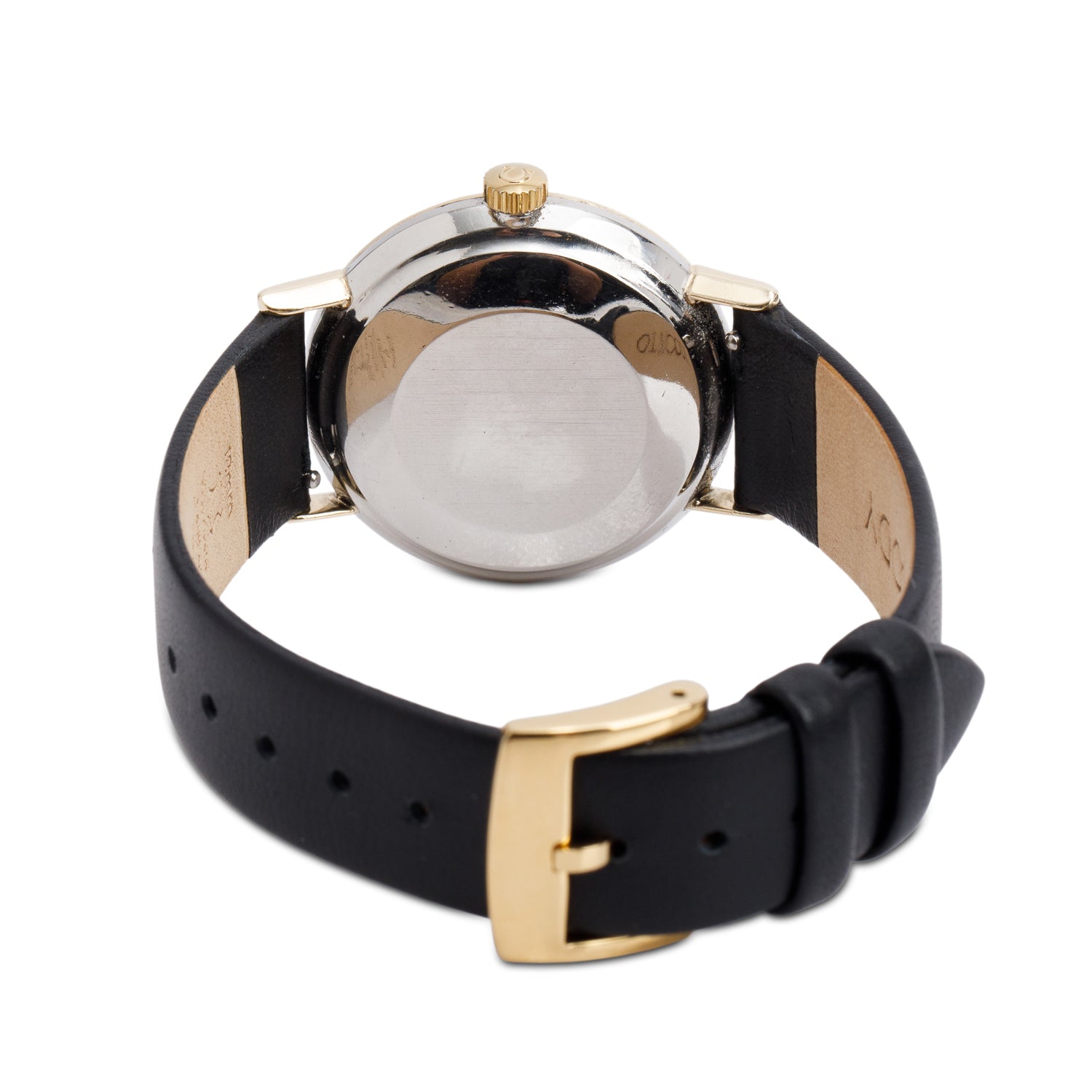 Omega Vintage Gold-Plated Stainless Steel Seamaster De Ville 34 MM Automatic Watch Black Dial