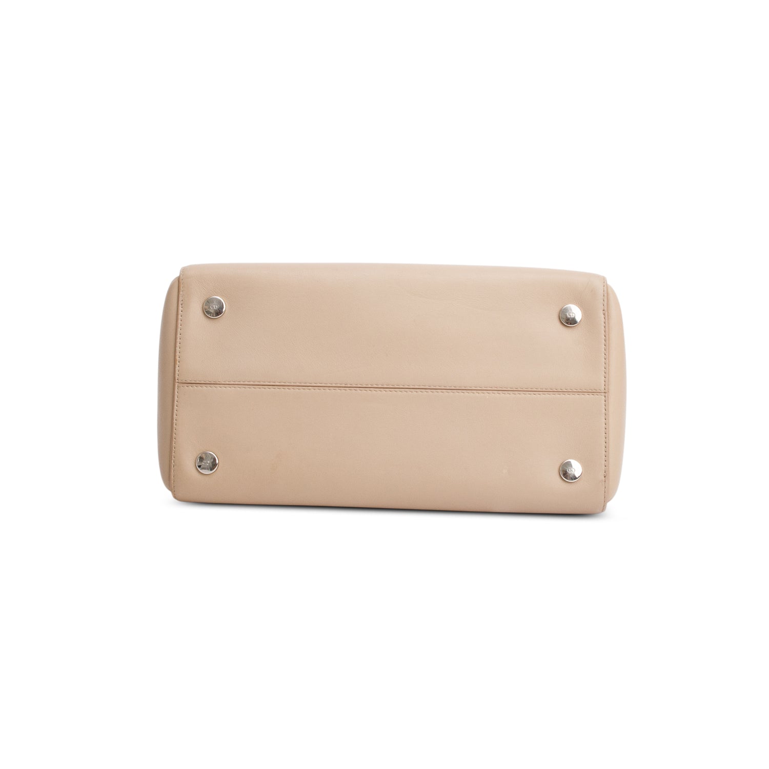 Christian Dior Beige Calfskin Leather Small Addict Shopping Tote