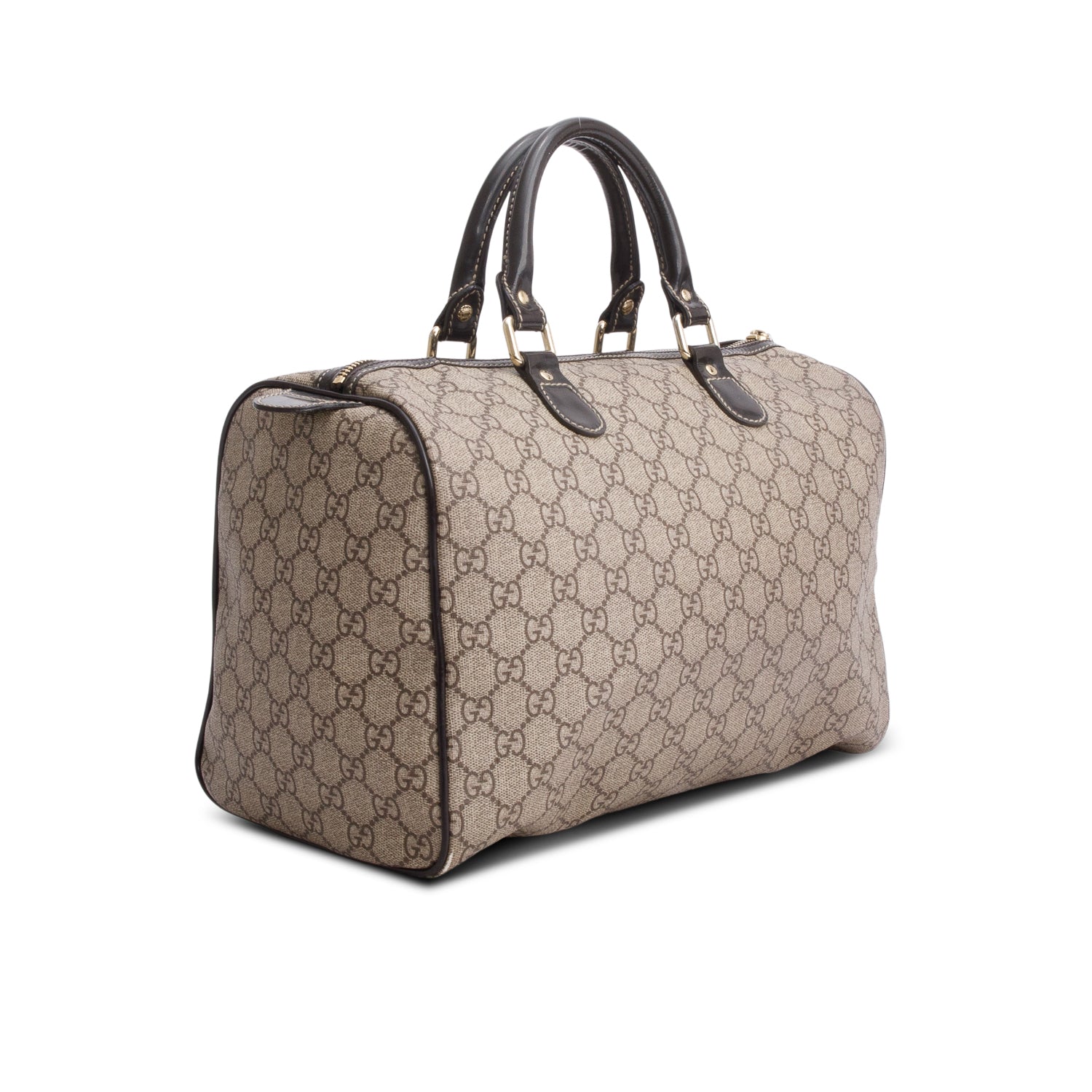 Gucci Beige GG Plus Monogram Tattoo Heart Medium Joy Boston Bag