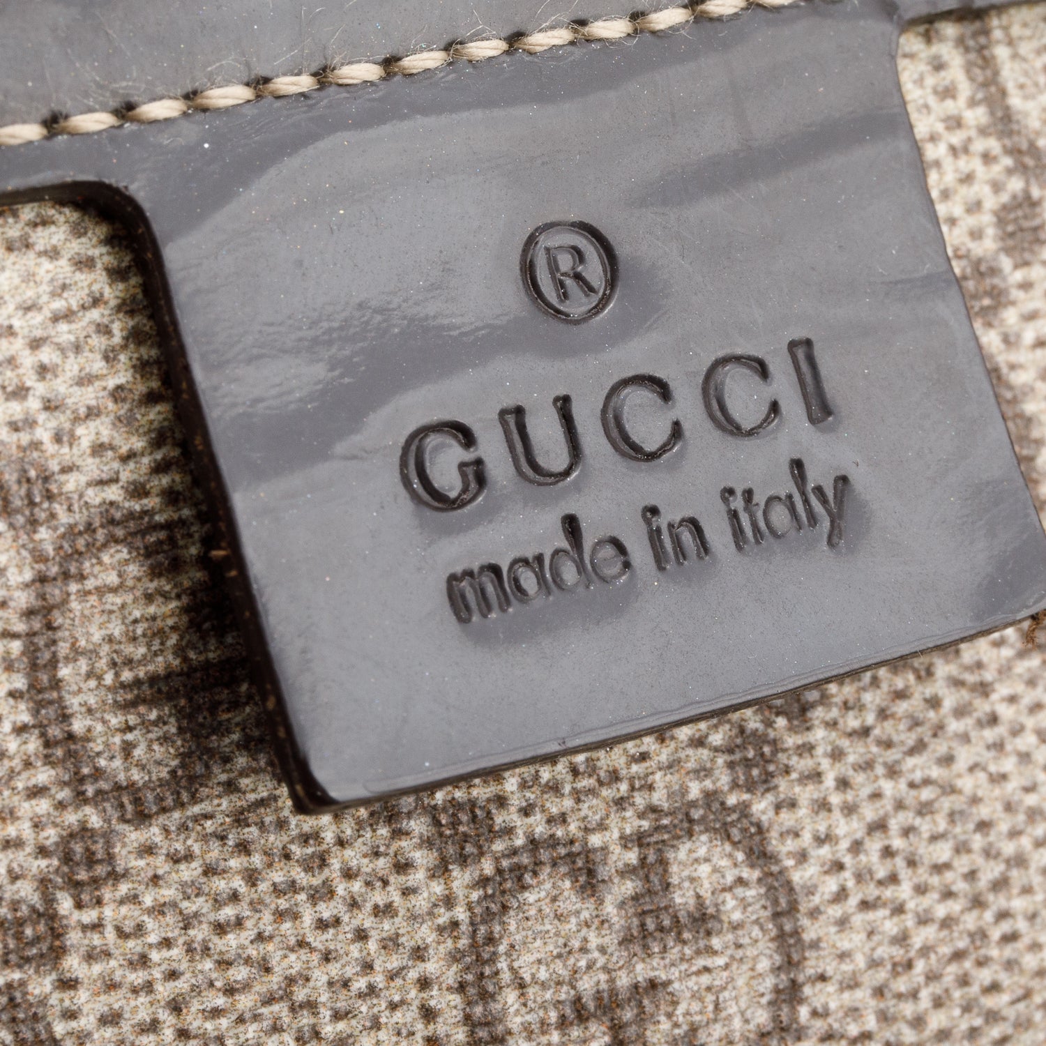 Gucci Beige GG Plus Monogram Tattoo Heart Medium Joy Boston Bag