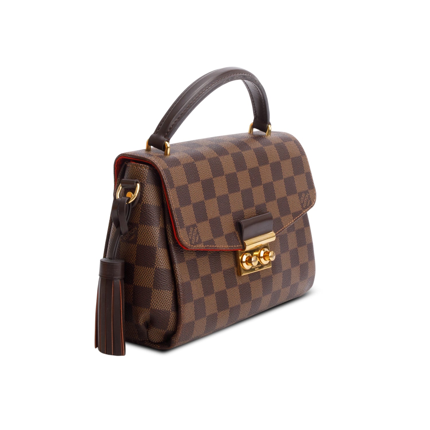 Louis Vuitton Damier Ebene Croisette w/ Box, Strap & Receipt