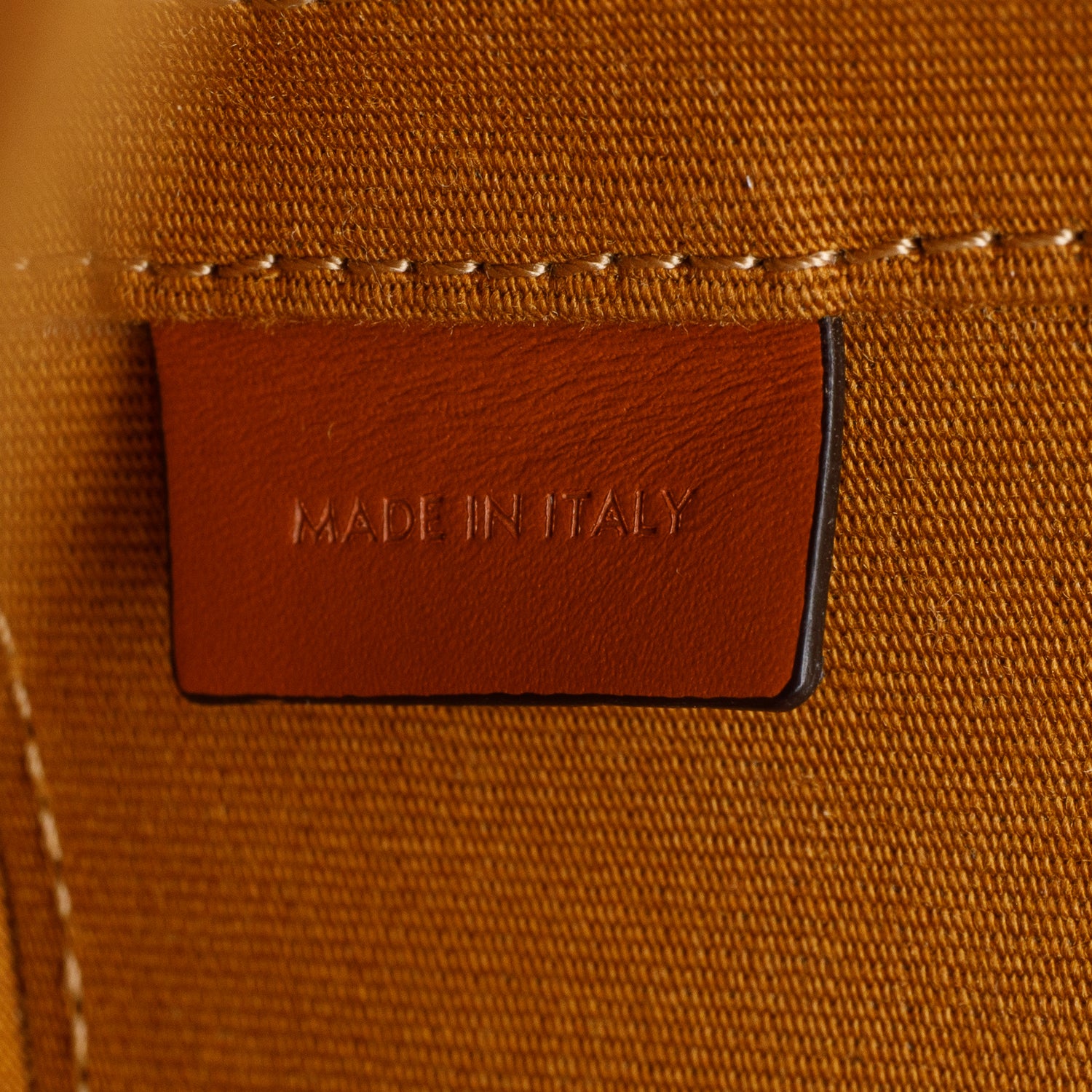 Celine 2020 Brown Calfskin Triomphe Canvas Medium Tambour Bag