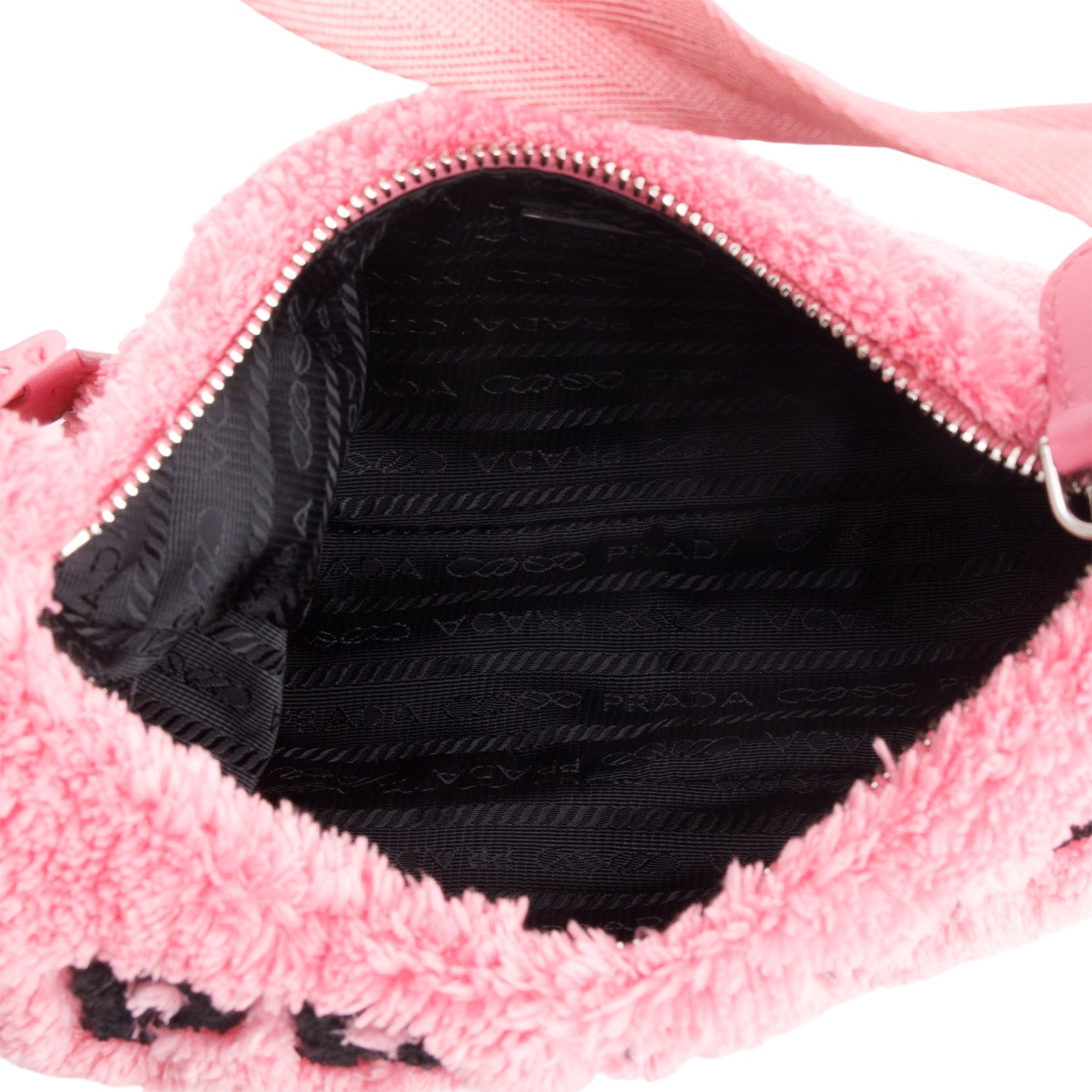 Prada 2024 Pink Terry Cloth Mini Re-Edition 2000 Bag w/ Box & Authenticity Card