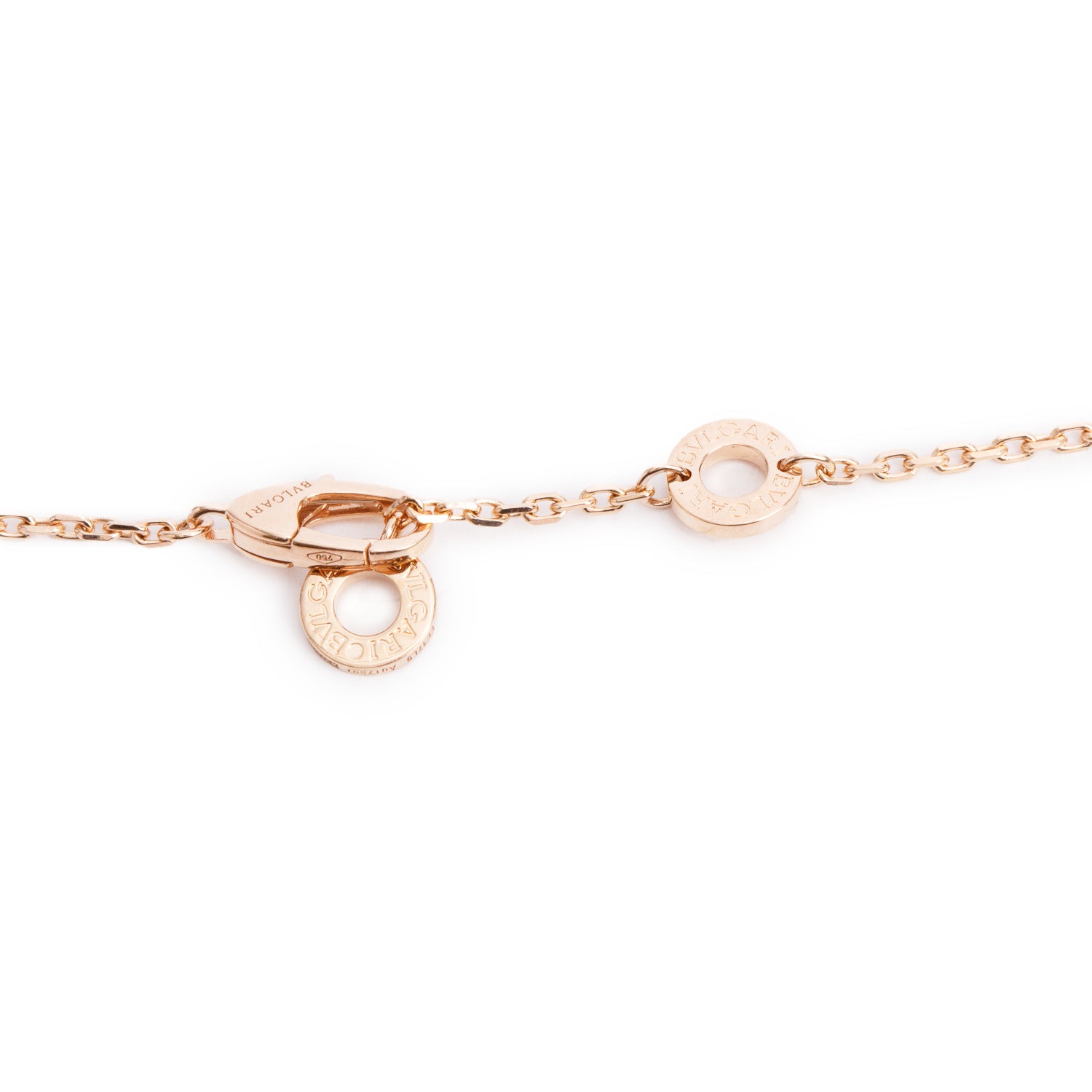BVLGARI 18k Rose Gold Mother of Pearl & Diamond Divas' Dream Pendant Necklace