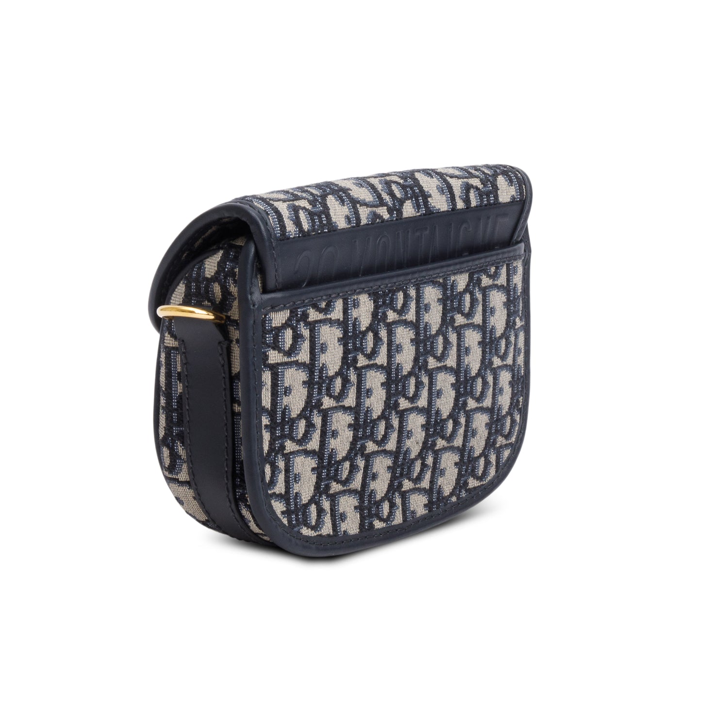 Christian Dior 2020 Blue Oblique Small Bobby Flap Bag w/ Strap & Authenticity Card