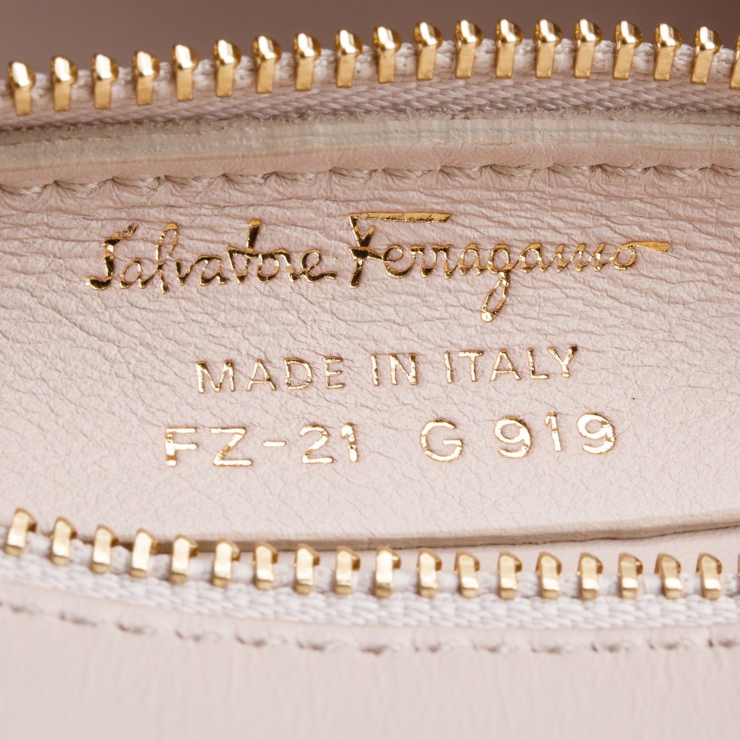 Salvatore Ferragamo Beige Calfskin Sofia Rainbow Top Handle Bag w/ Strap