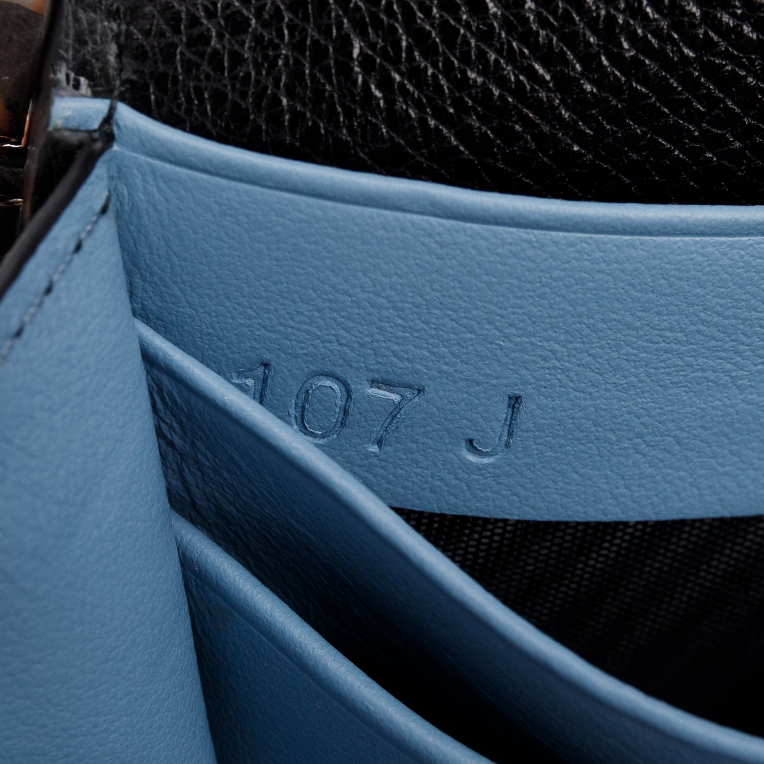 Prada Black Glace Calf Etiquette Wallet on Chain w/ Authenticity Card