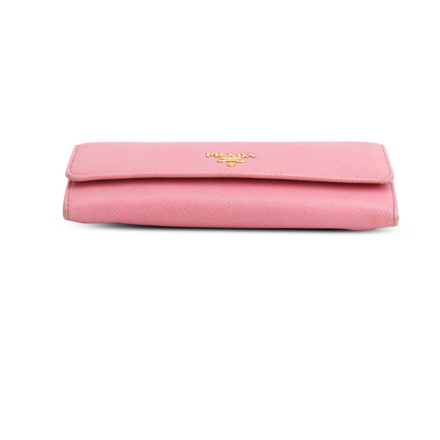Prada Pink Saffiano Leather Large Continental Wallet