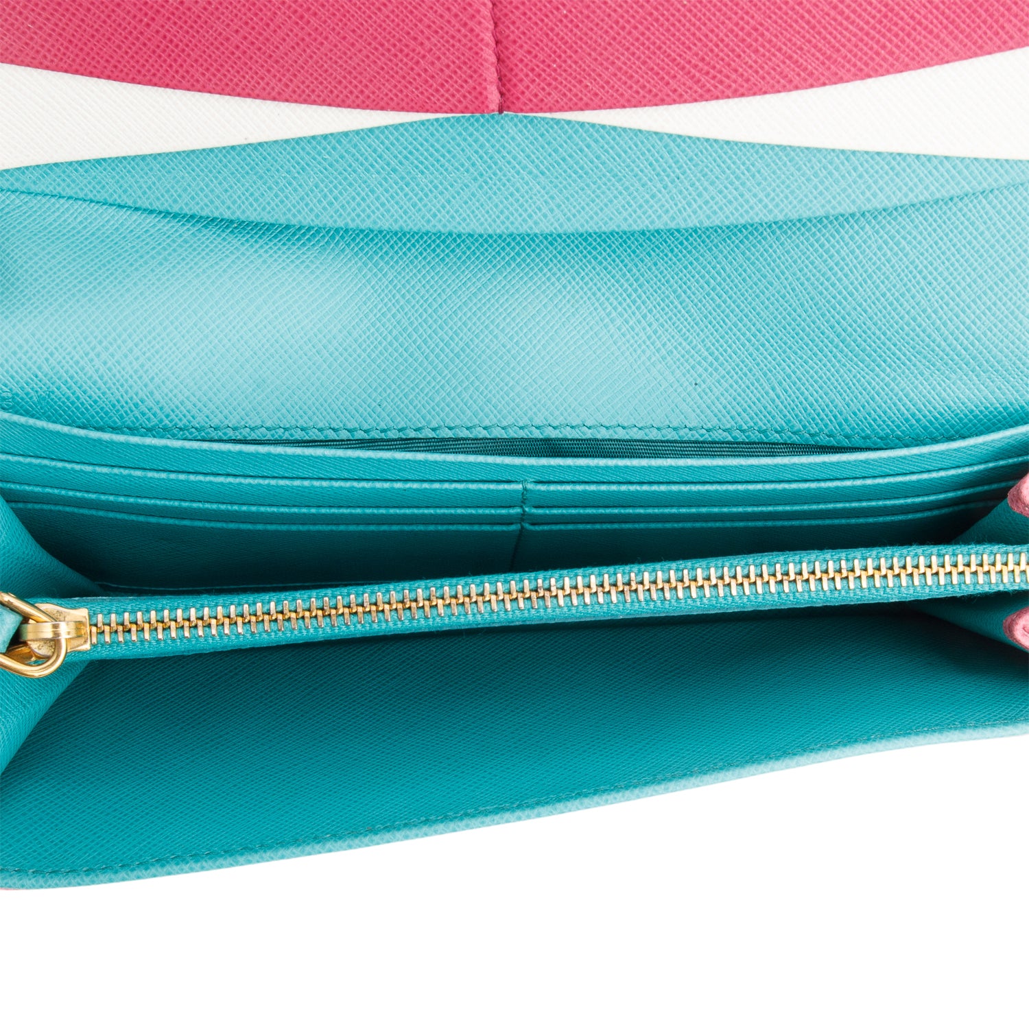 Prada Pink Saffiano Leather Large Continental Wallet