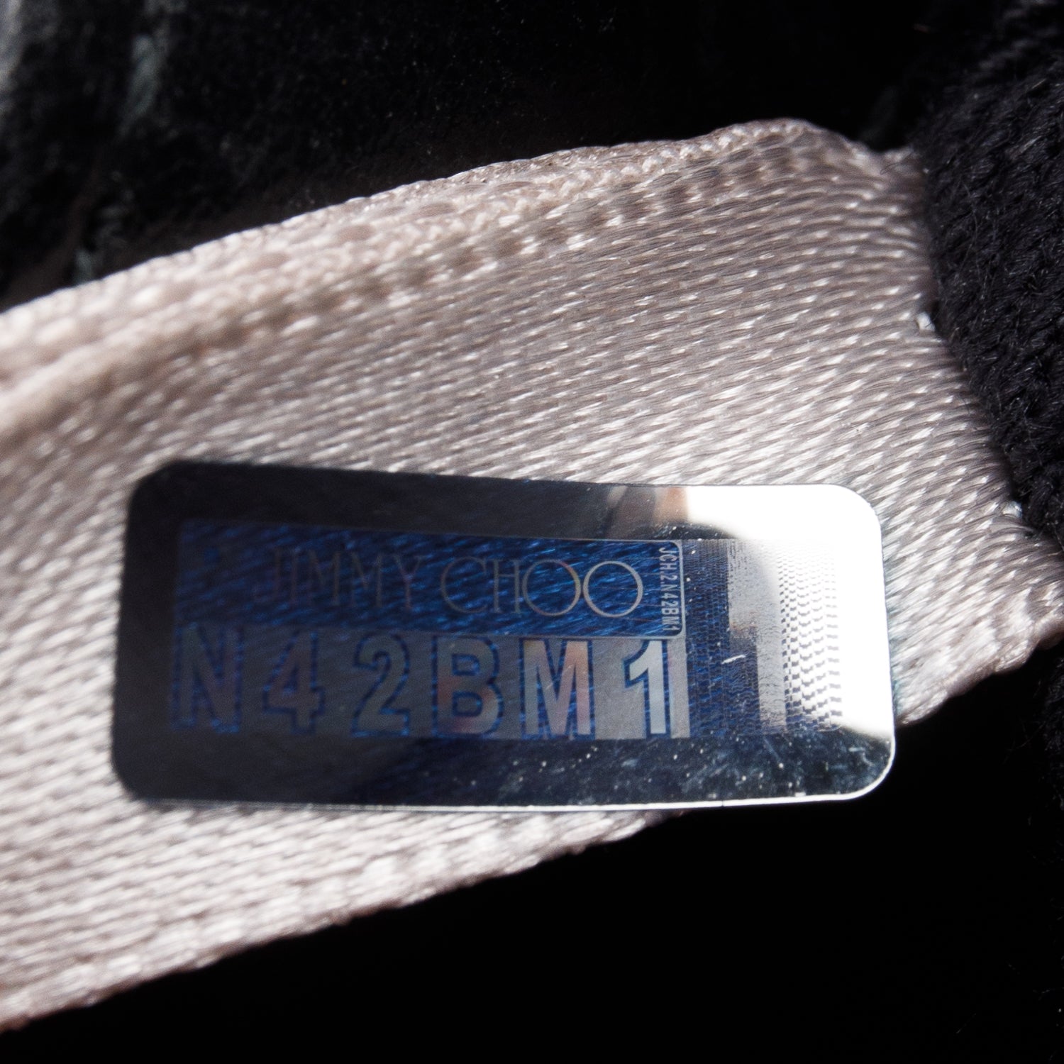 Jimmy Choo Black Lizard Embossed Calfskin Crystal Cheri Crossbody Bag