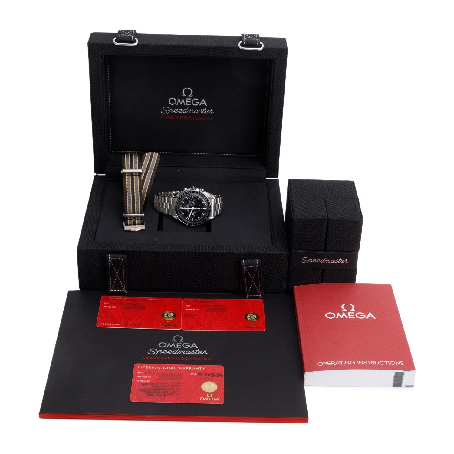 Omega 2024 Stainless Steel Speedmaster Moonwatch Professional 42 MM Manual Watch w/ Box & Papers