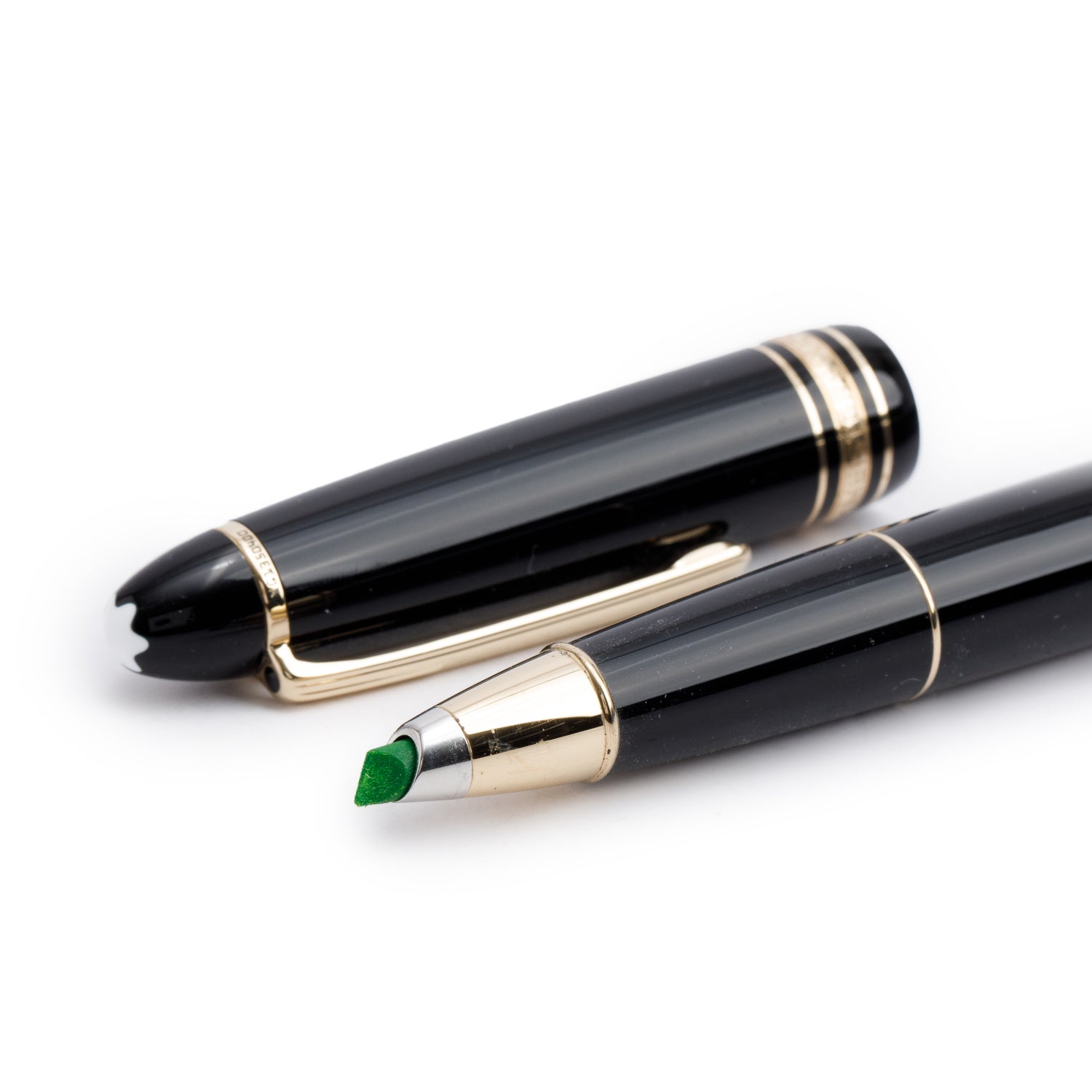 Montblanc Yellow Gold Coated Black Resin Meisterstuck Classique Document Marker