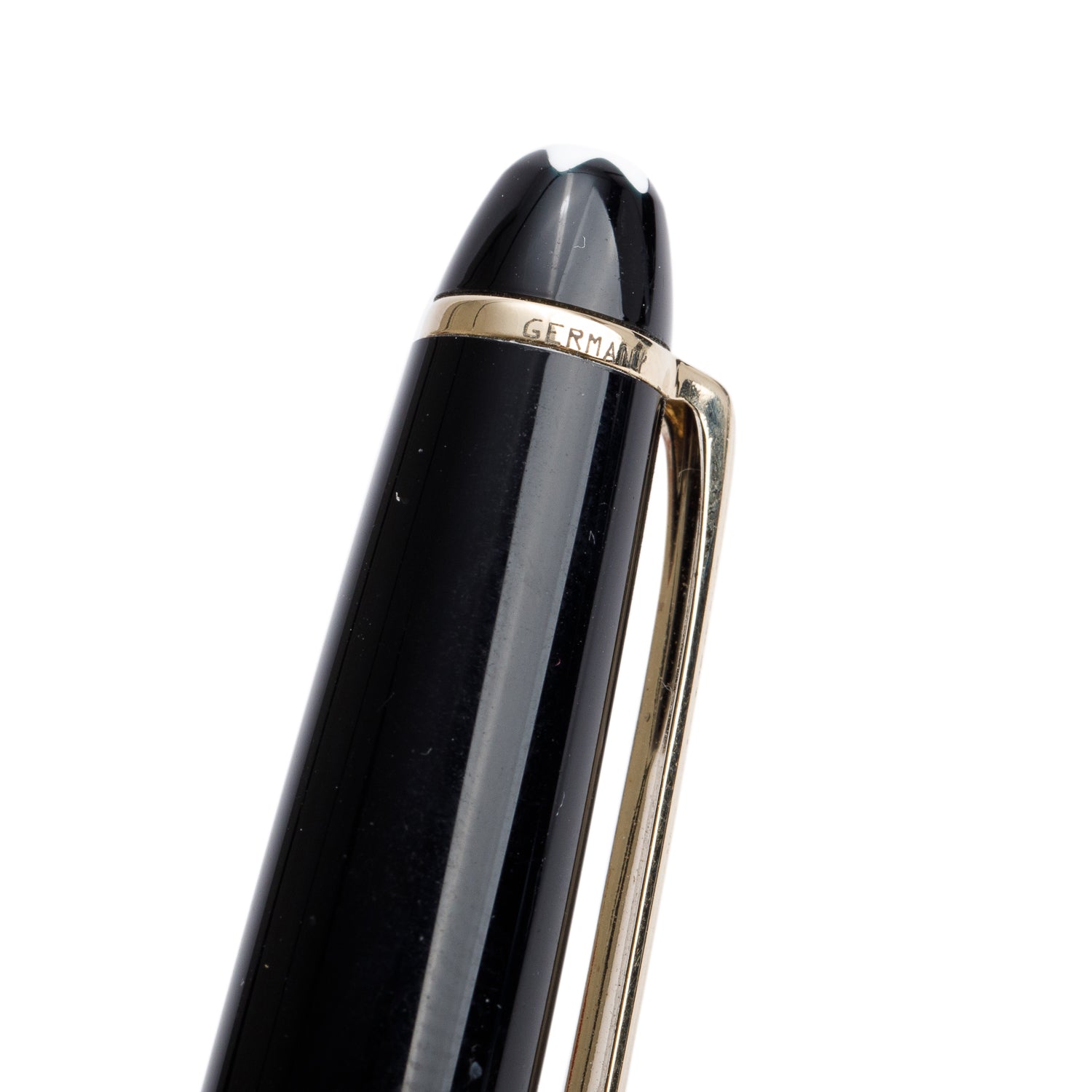 Montblanc Gold Coated Black Resin Meisterstuck Le Grand Fountain Pen