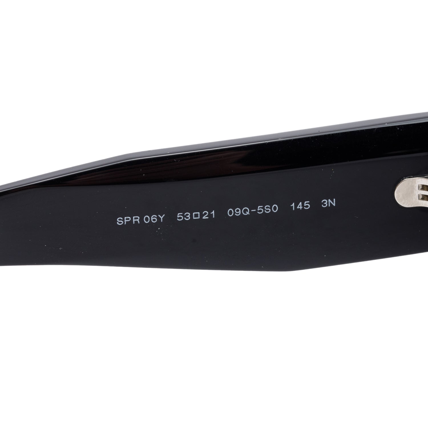 Prada SPR06Y Black/White Acetate Rectangle Sunglasses w/ Case