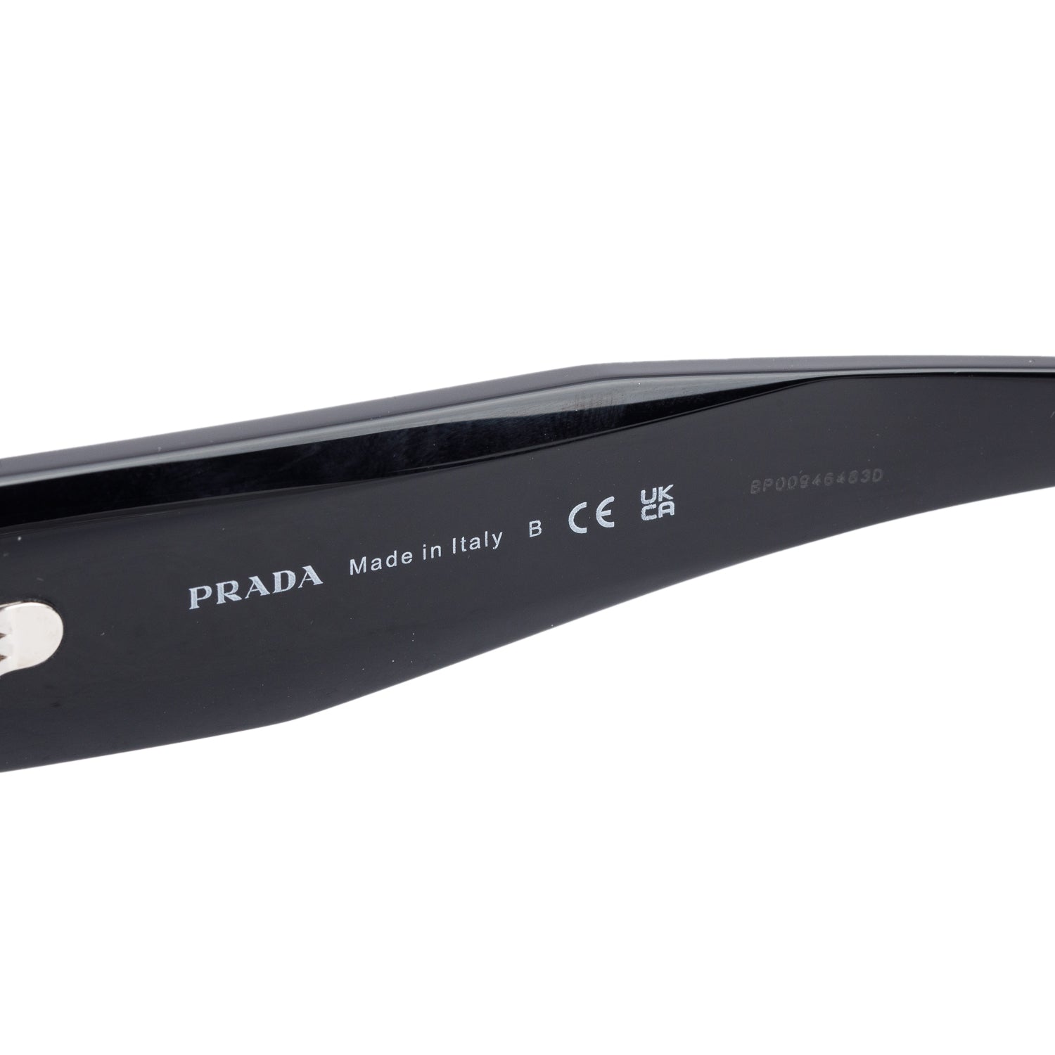 Prada SPR06Y Black/White Acetate Rectangle Sunglasses w/ Case