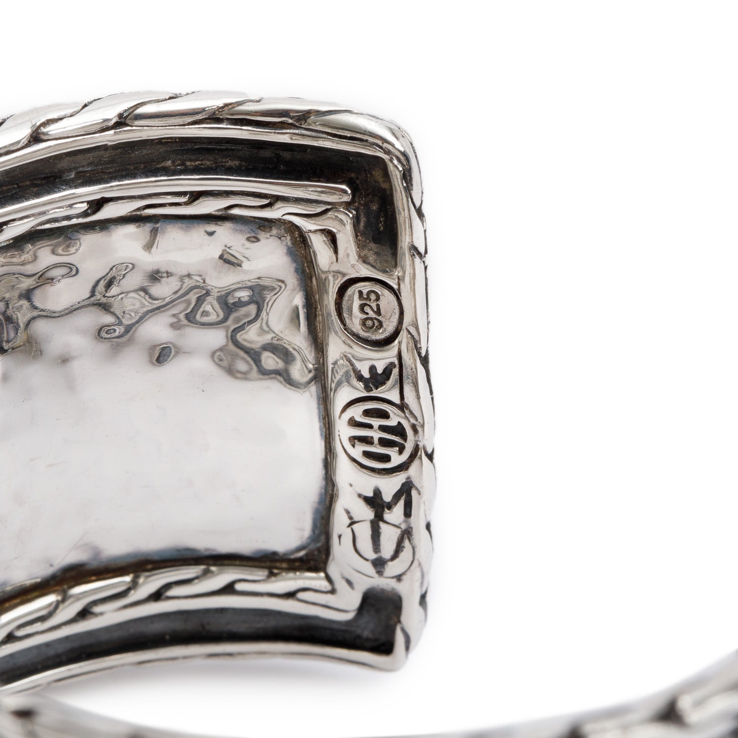 John Hardy Sterling Silver Palu Hammered Wide Cuff Bracelet