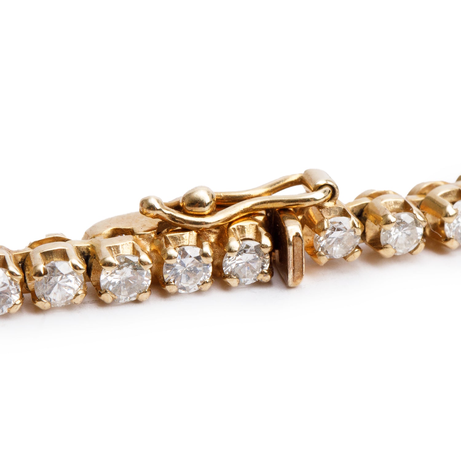 14k Yellow Gold 3.22 tcw. Diamond Tennis Bracelet