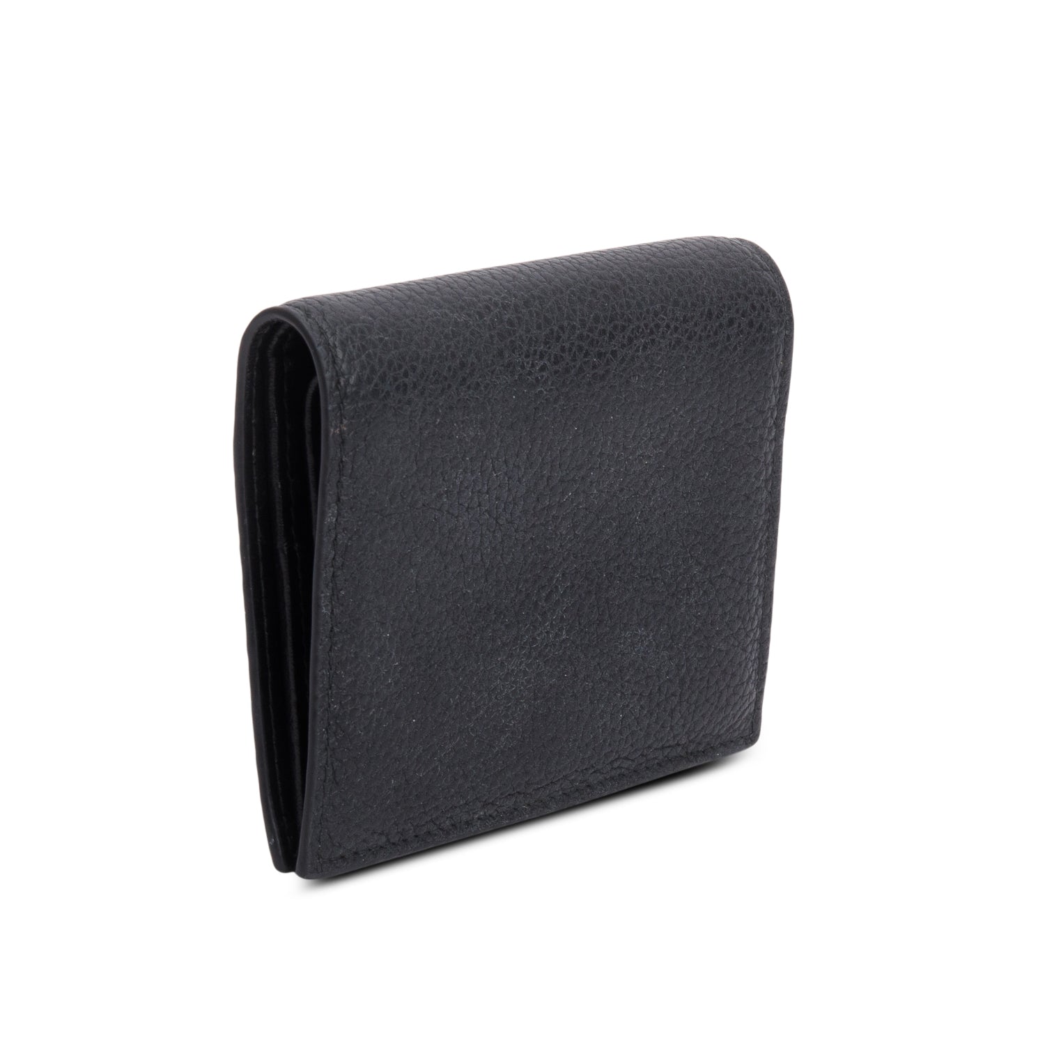 Prada Black Vitello Daino Compact Wallet