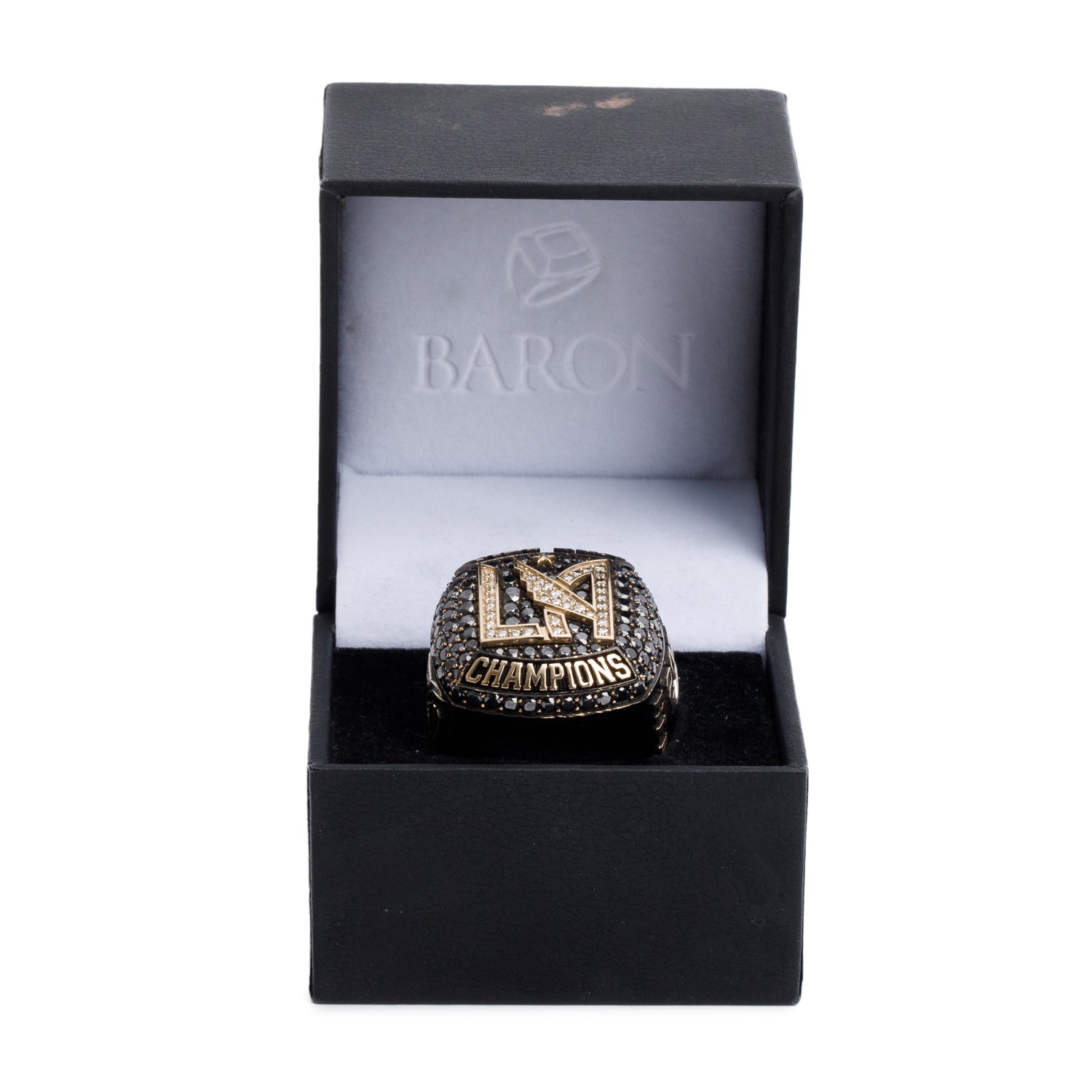 Los Angeles Football Club 2022 MLS Championship 10k Yellow & White Gold Diamond Ring, Size 12 w/ Box