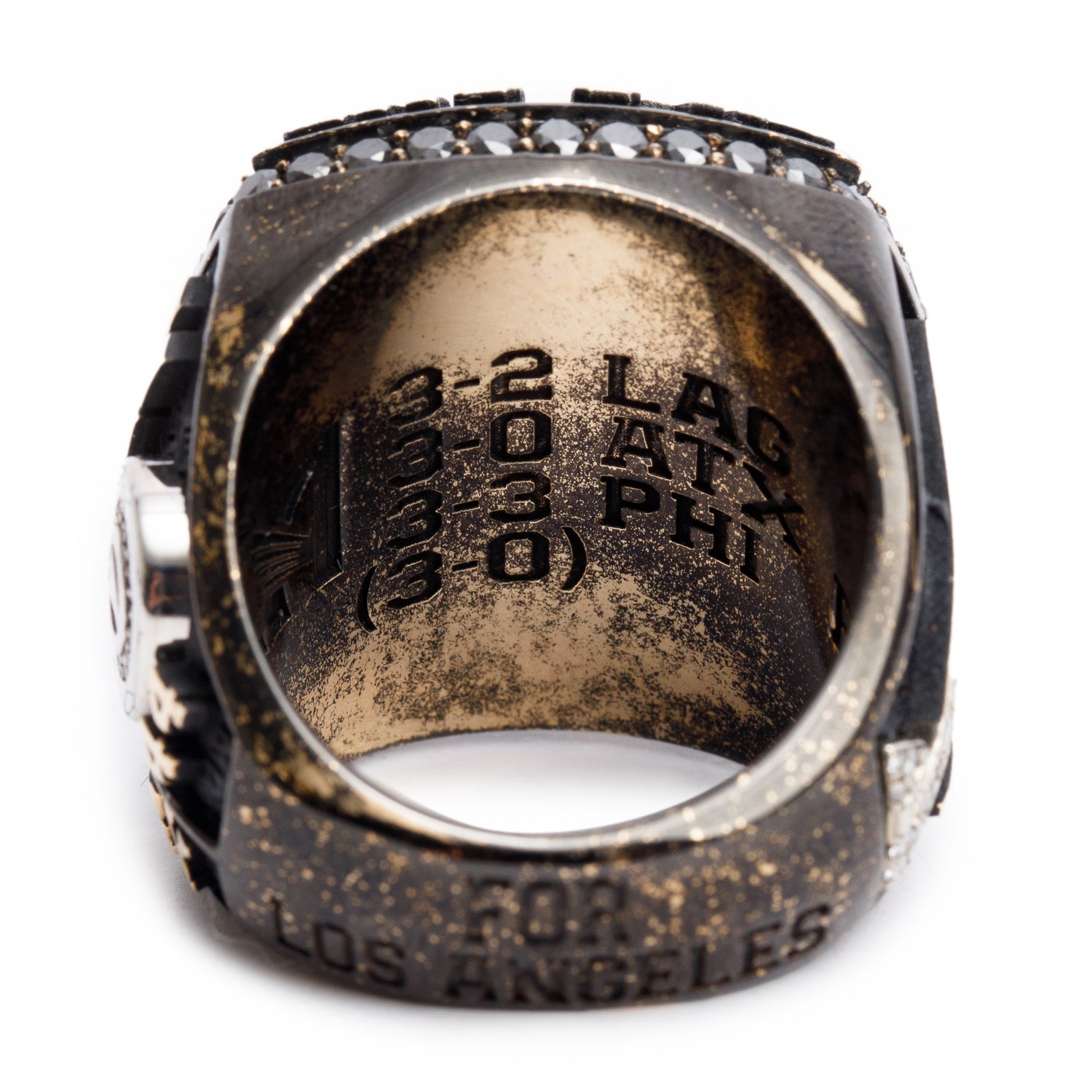 Los Angeles Football Club 2022 MLS Championship 10k Yellow & White Gold Diamond Ring, Size 12 w/ Box