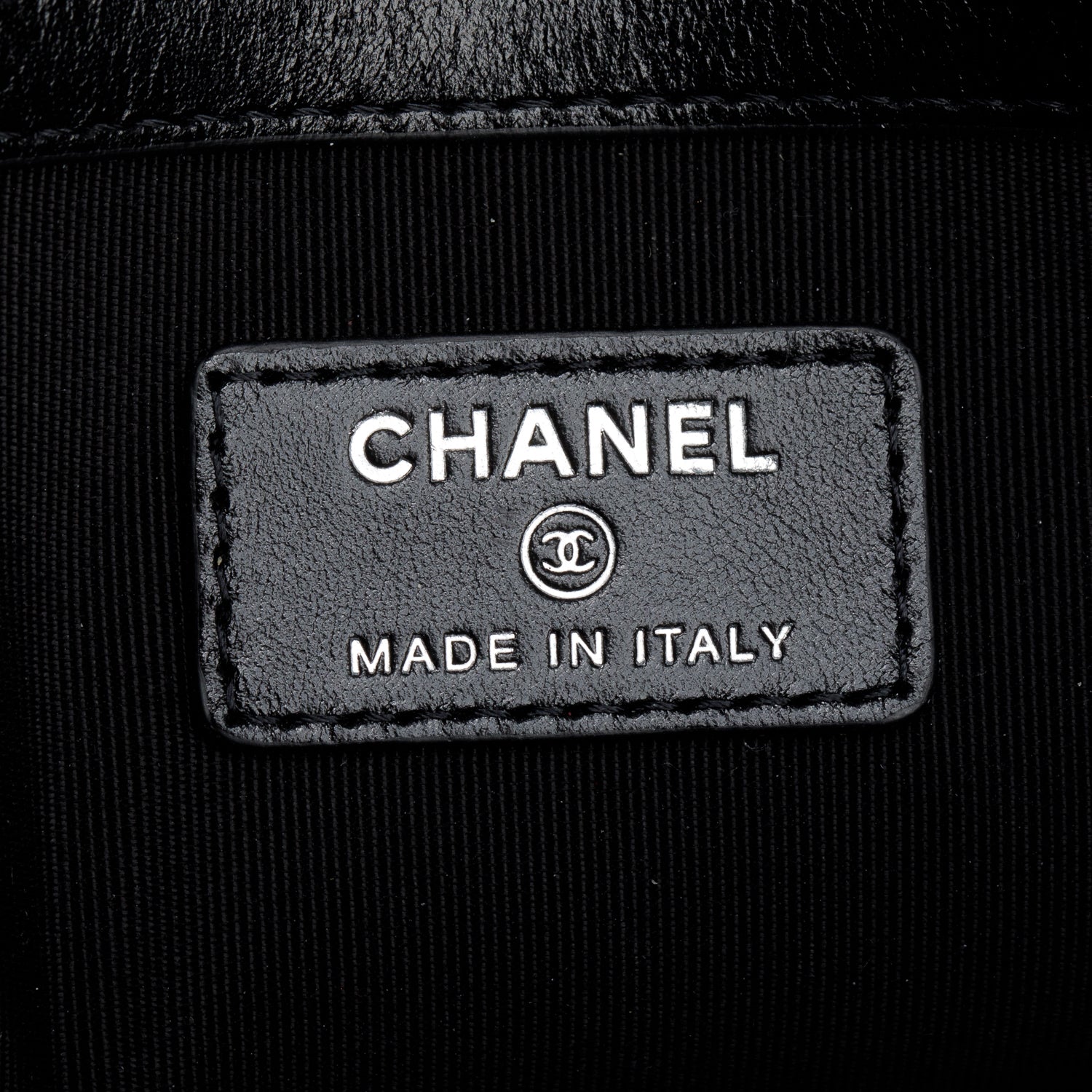 Chanel 2020 Black Lambskin Leather Large Faux Pearl& Strass Deauville Pouch