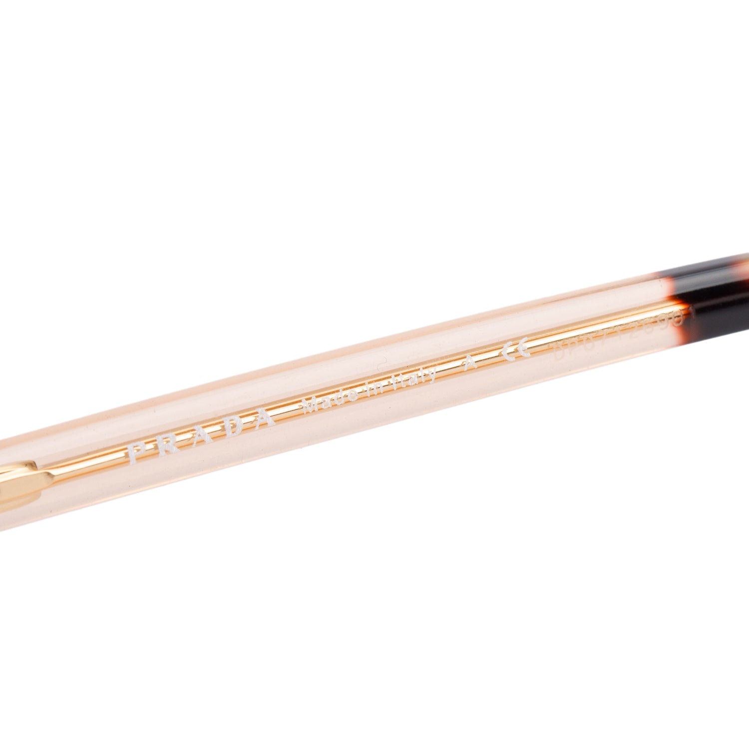 Prada SPR63V Brown Havana Rimless Square Sunglasses