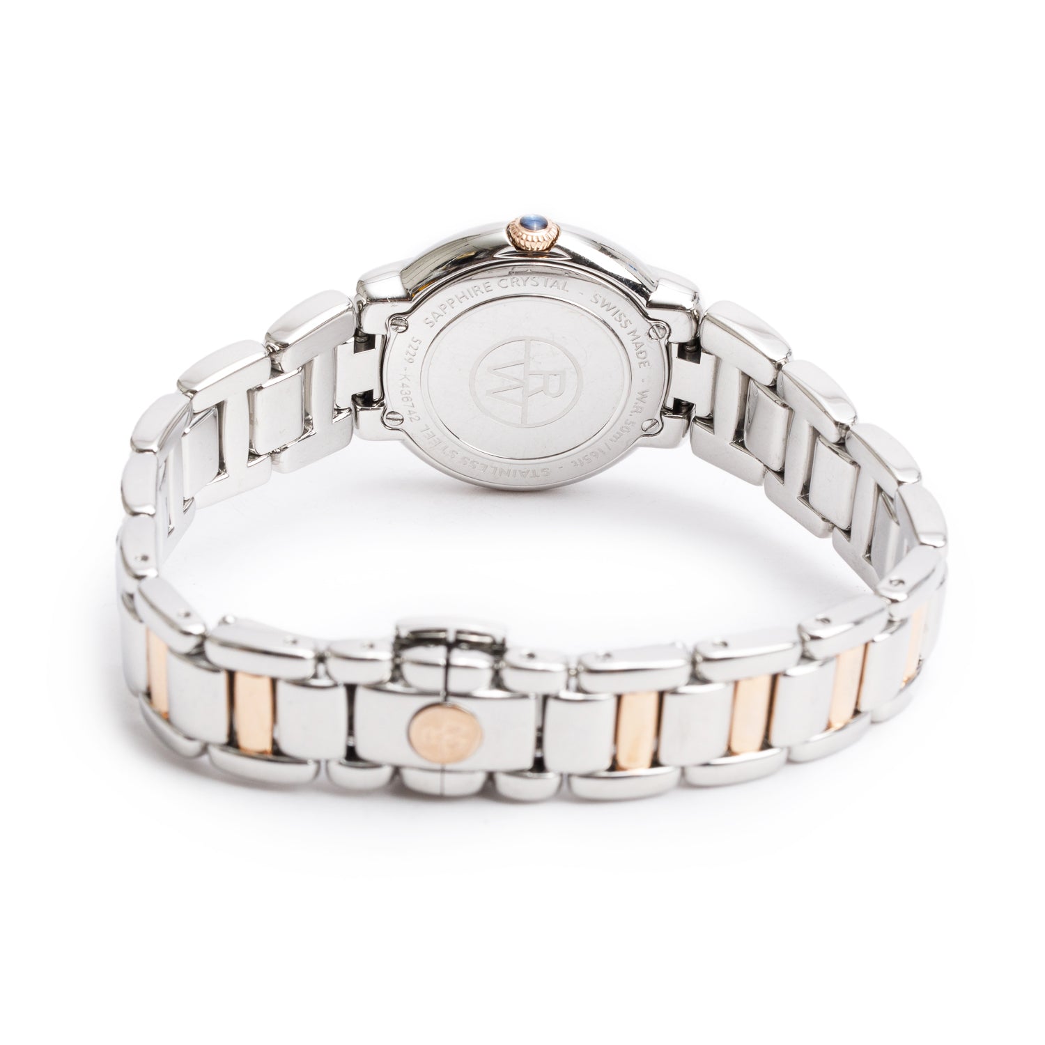 Raymond Weil Stainless Steel & Rose Gold PVD Jasmine 29 MM Quartz Watch Silver Dial 5229