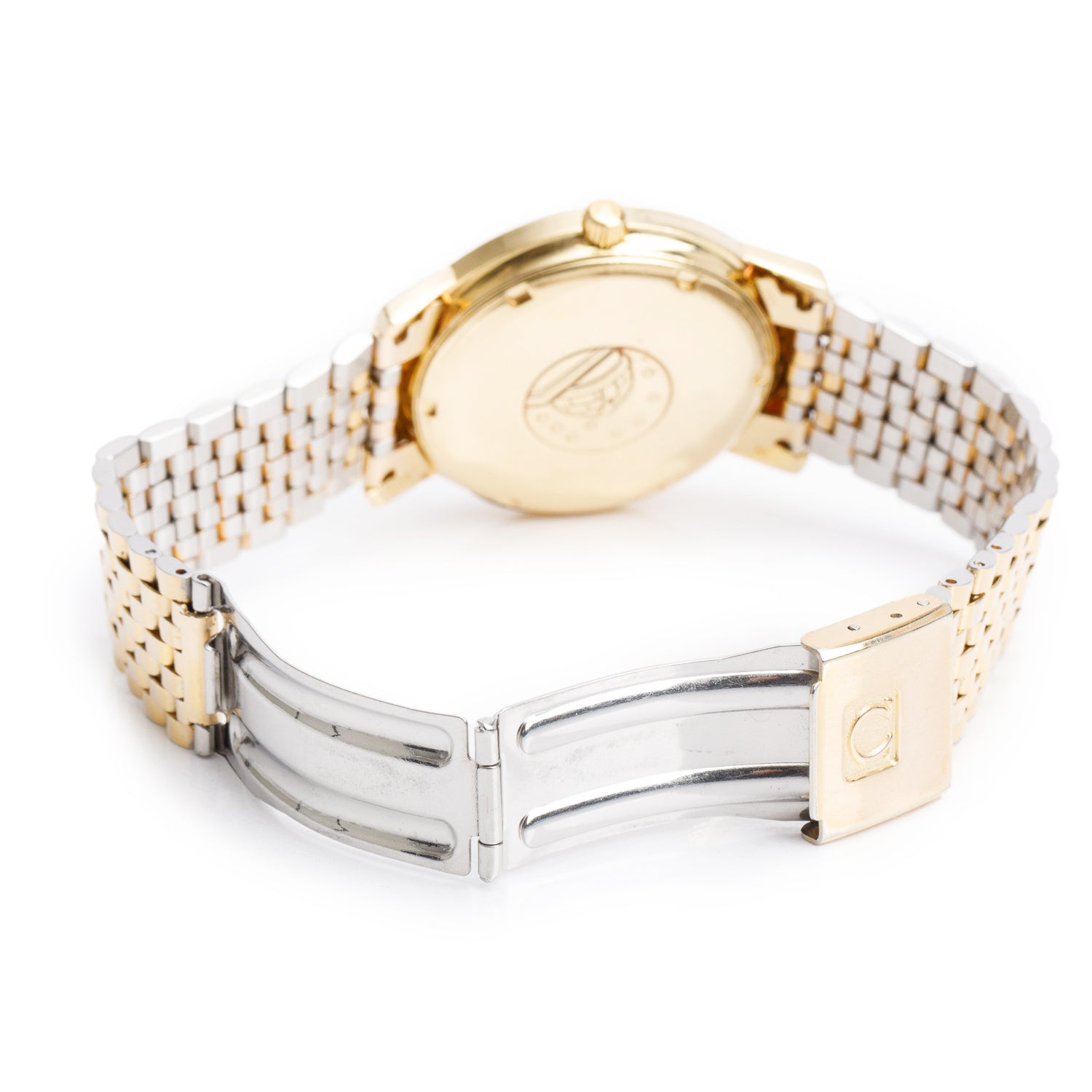 Omega Vintage 18k Yellow Gold Pie Pan Constellation 35 MM Automatic Watch