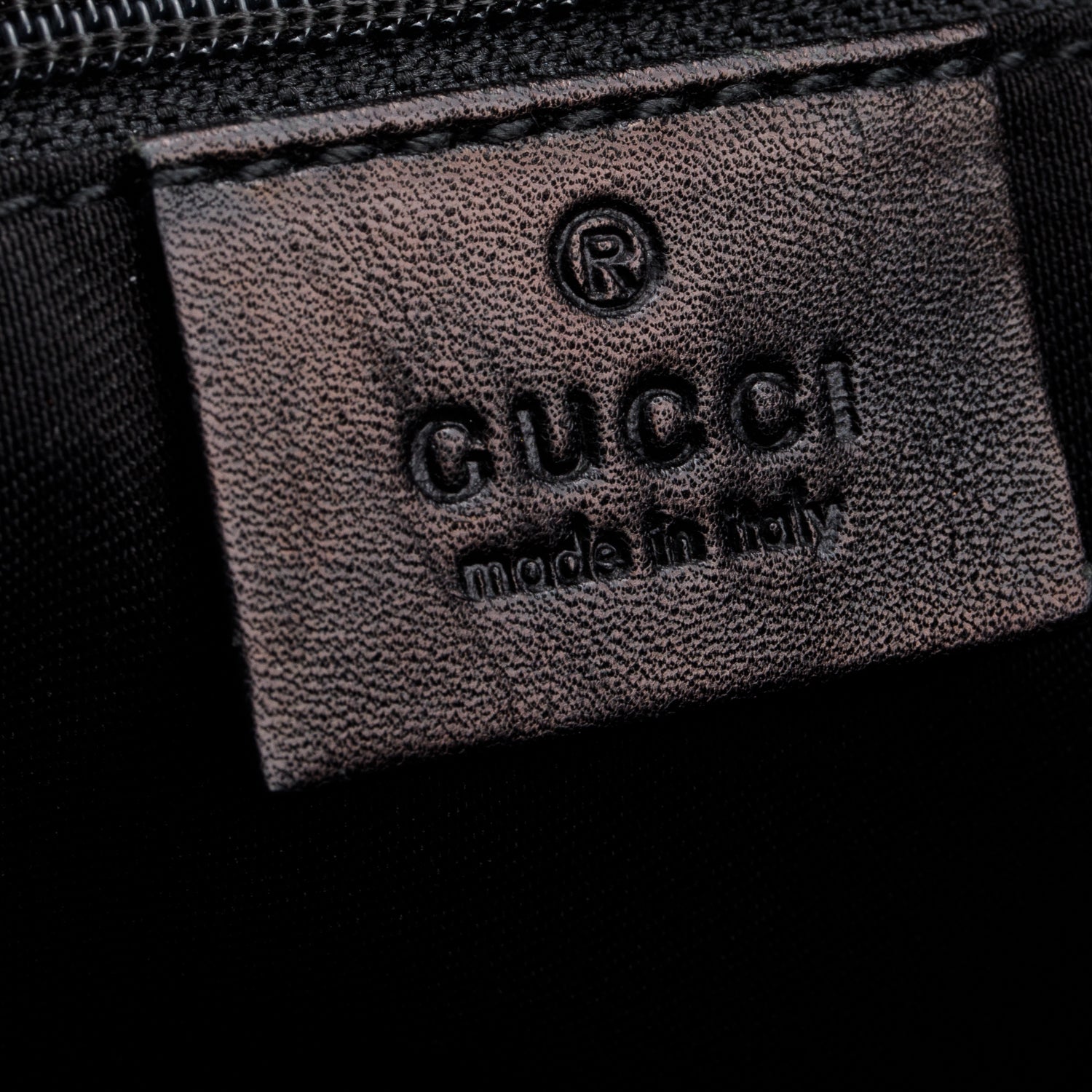 Gucci Black GG Suede Hobo Bag