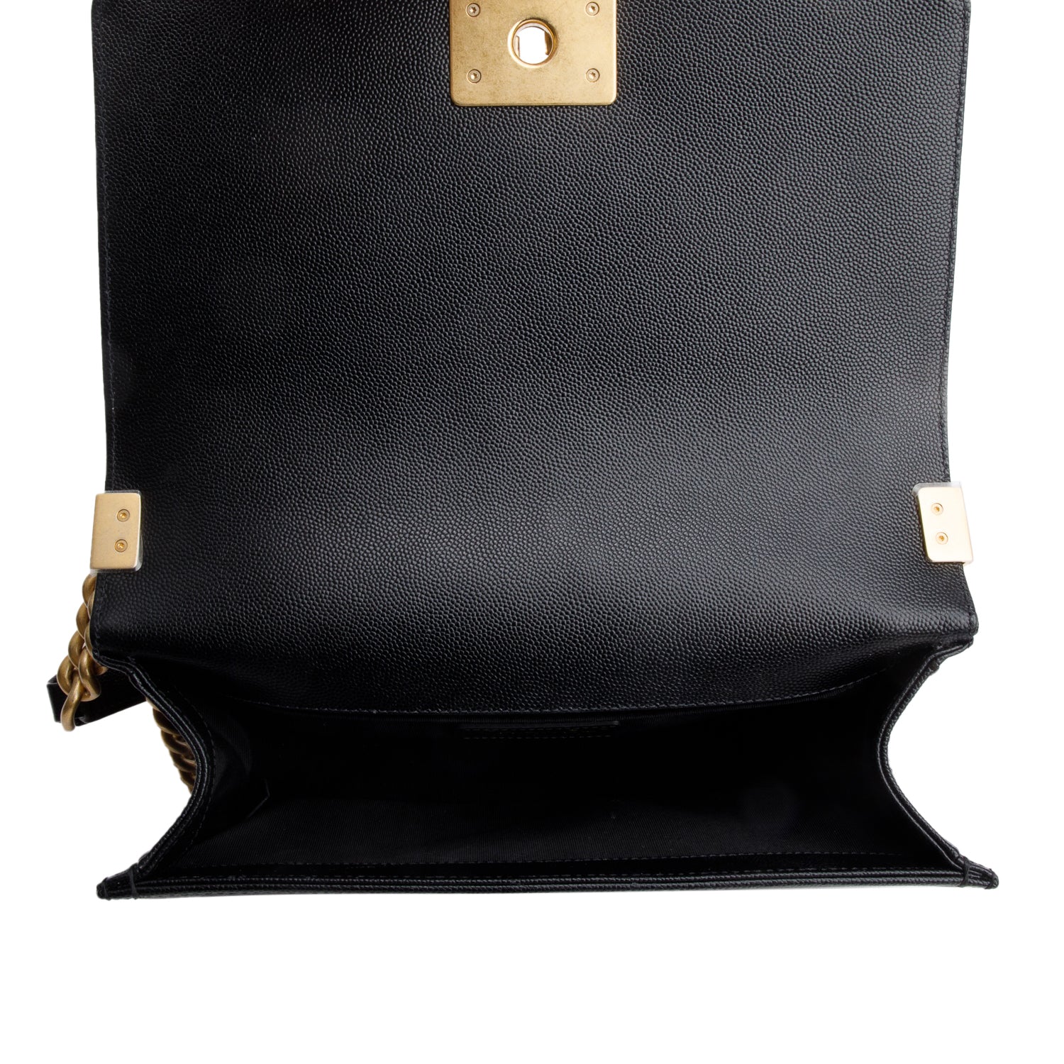 Chanel 2020 Black Caviar Quilted Medium Boy Flap Bag w/ Box