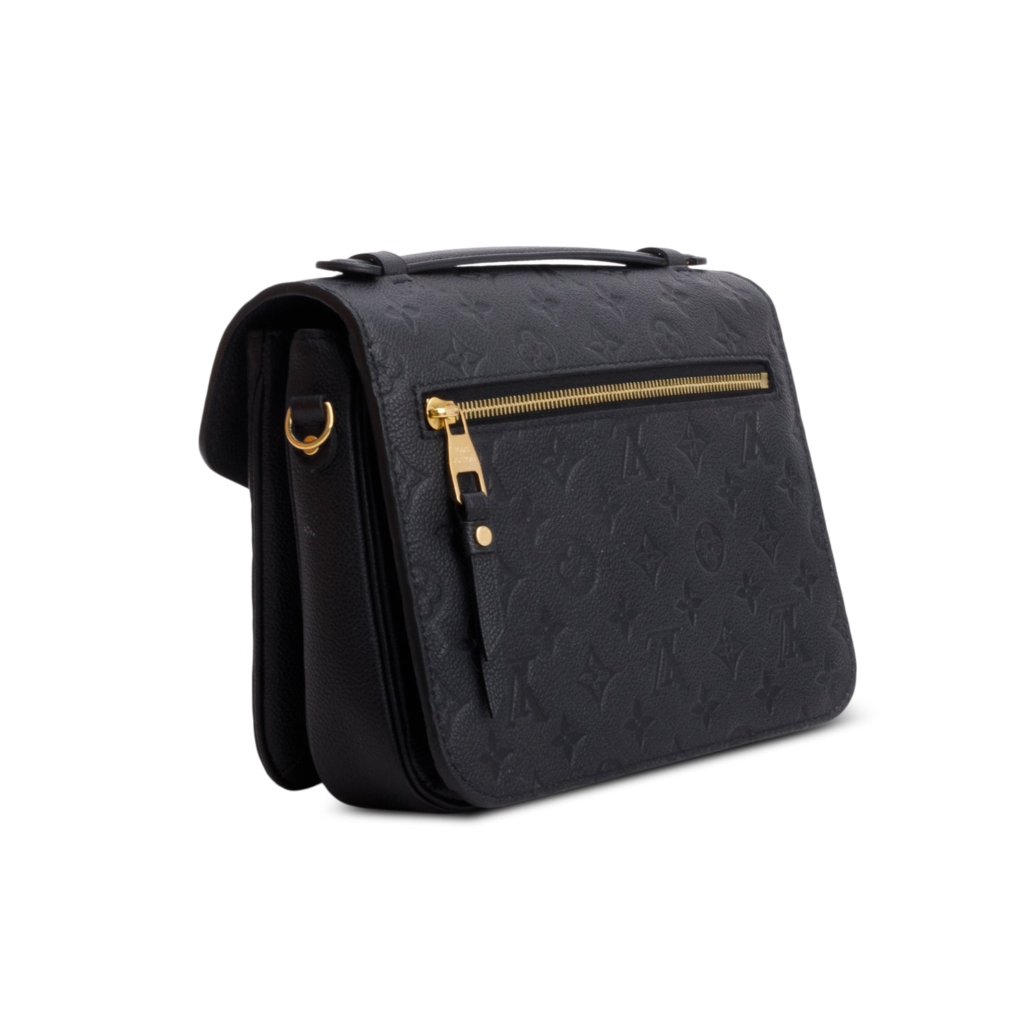 Louis Vuitton Black Monogram Empreinte Leather Pochette Metis w/ Box