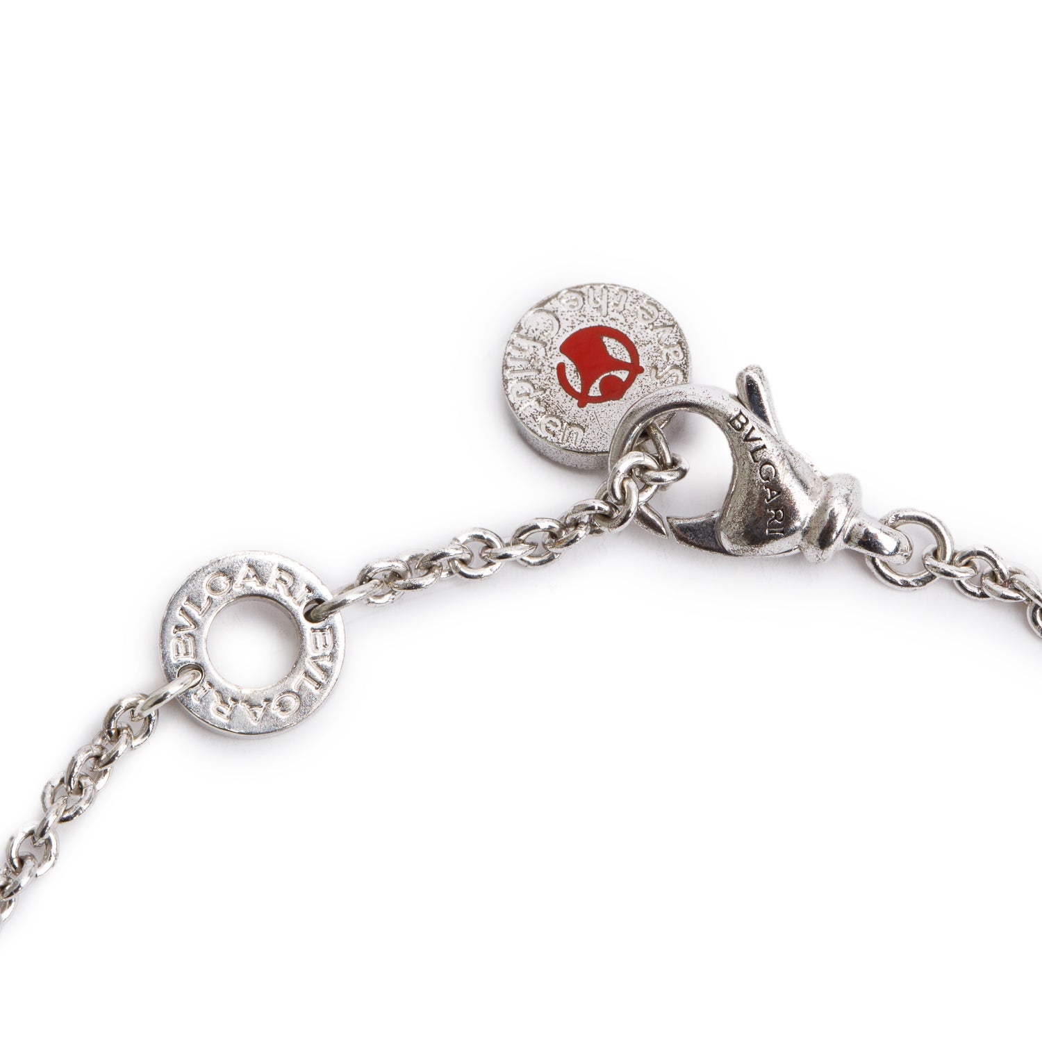 BVLGARI 2025 Sterling Silver & Black Ceramic Save The Children Bracelet w/ Box, Receipt & Certificate