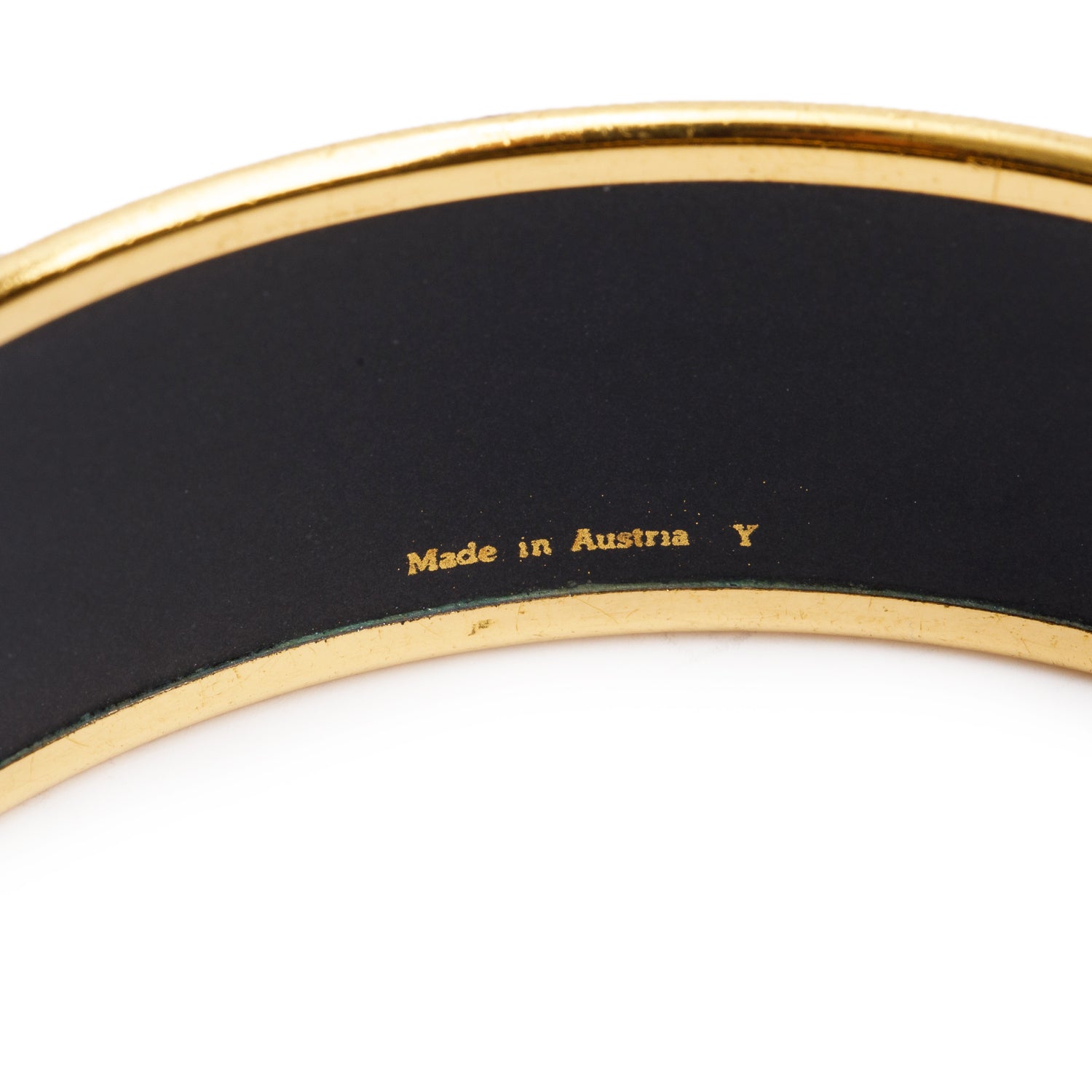 Hermes Gold-Plated Blue Multicolor Tiger & Leopard Enamel Wide Bangle