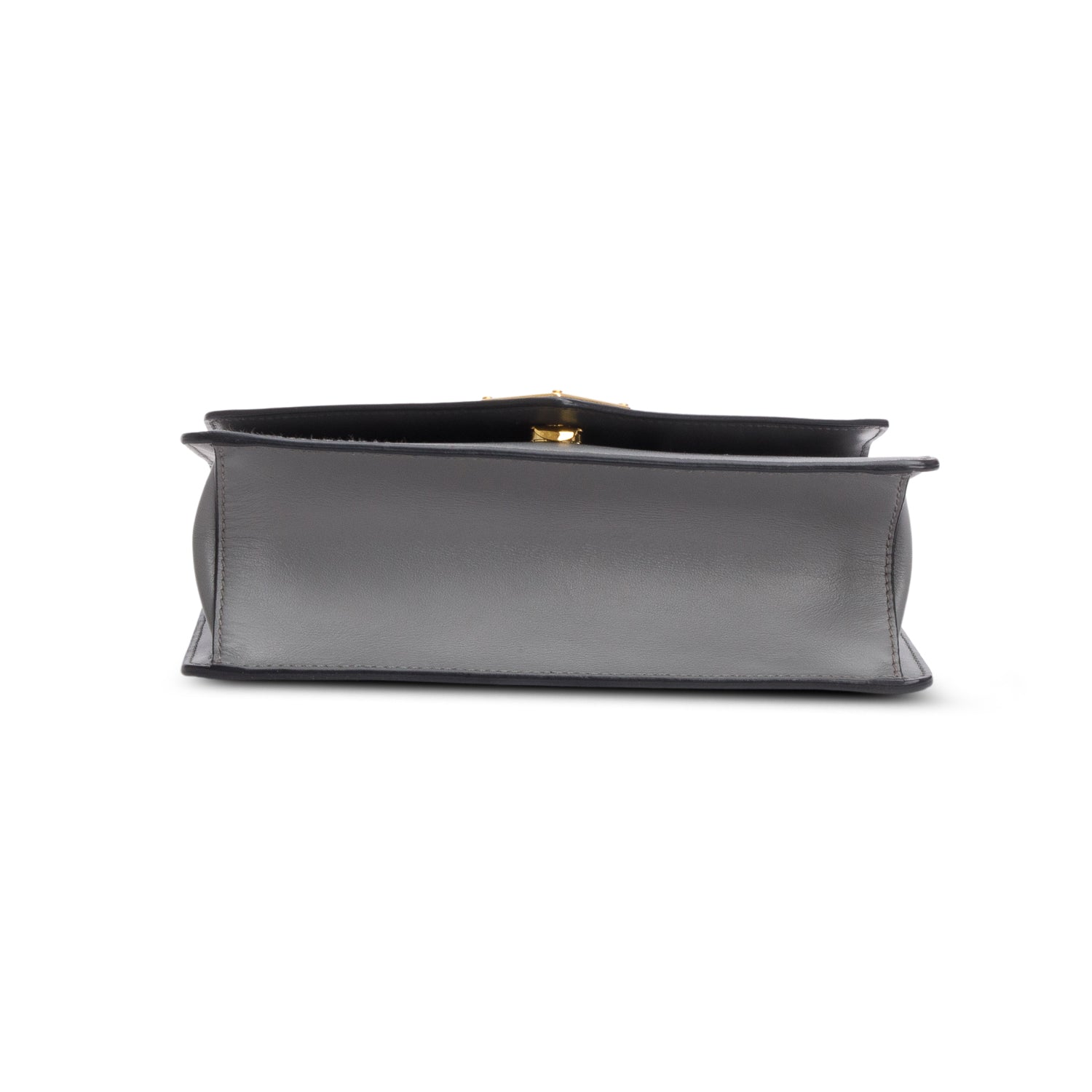 Prada Grey Saffiano Leather Envelope Shoulder Bag w/ Authenticity Card