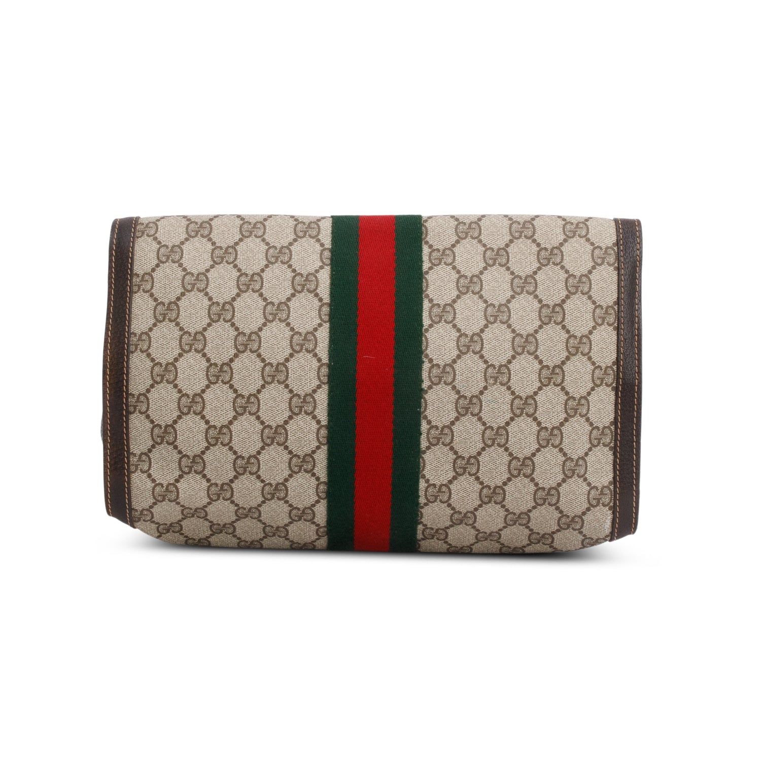 Gucci GG Supreme Monogram Web Sherry Line Clutch