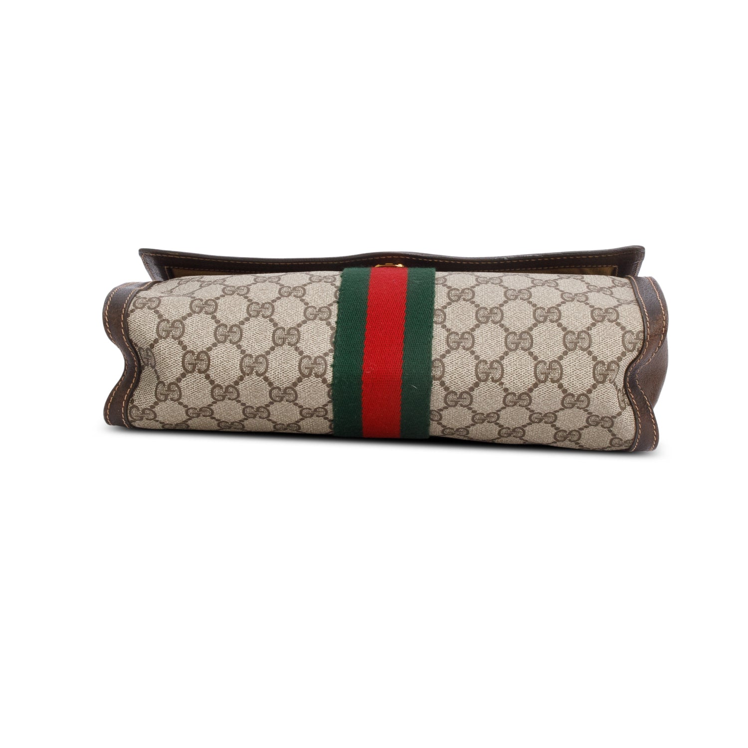 Gucci GG Supreme Monogram Web Sherry Line Clutch