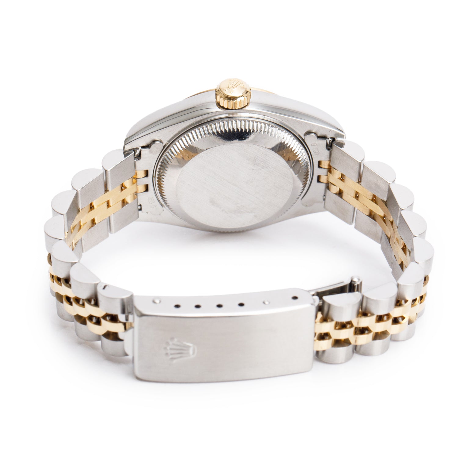 Rolex Stainless Steel & 18k Yellow Gold Datejust 26 MM Watch Champagne Diamond Dial 69173