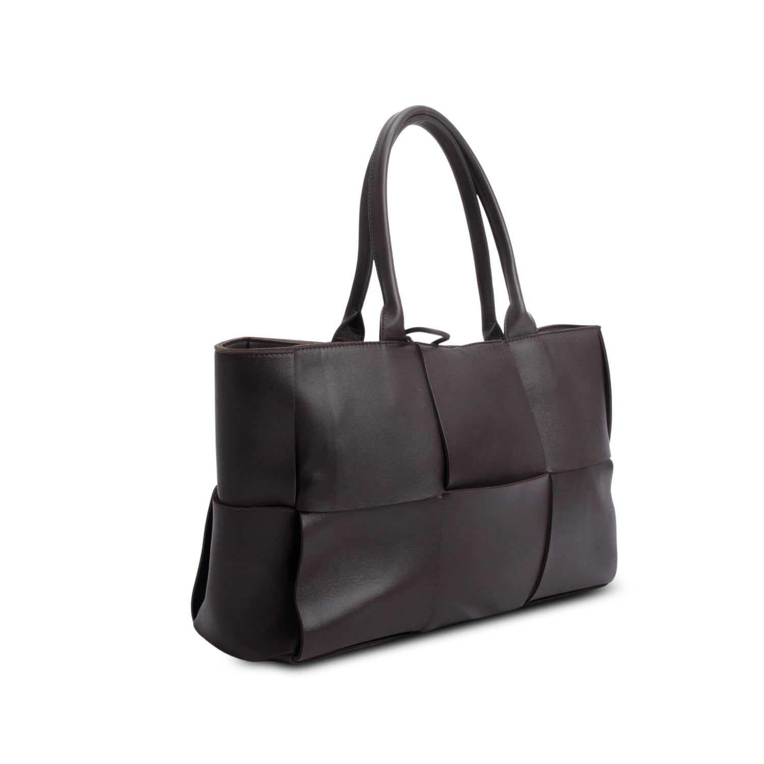 Bottega Veneta Brown Maxi Intrecciato Arco Small Tote Bag