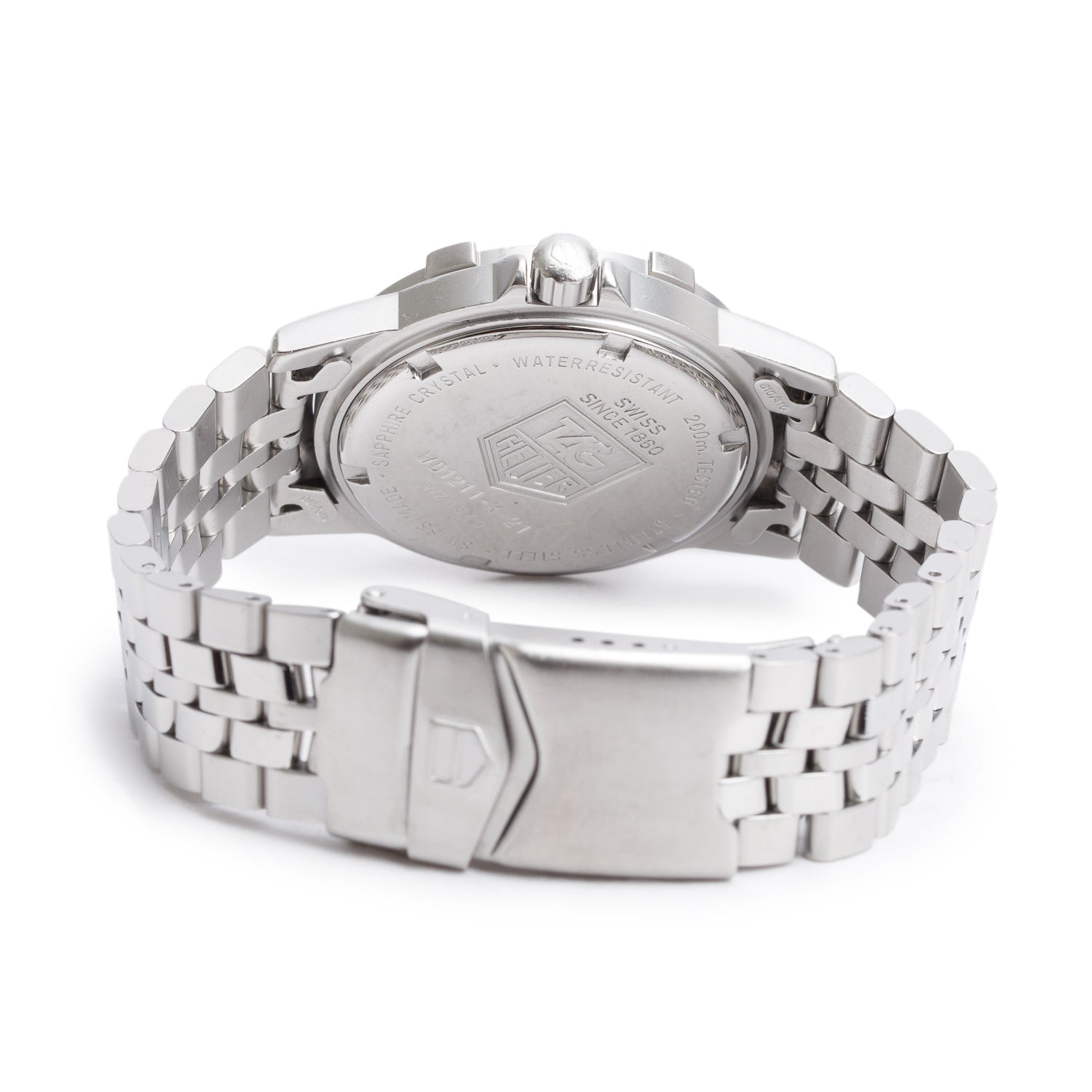 Tag Heuer Stainless Steel Professional 1500 Series 37 MM Watch Grey Dial WD1211-K-21