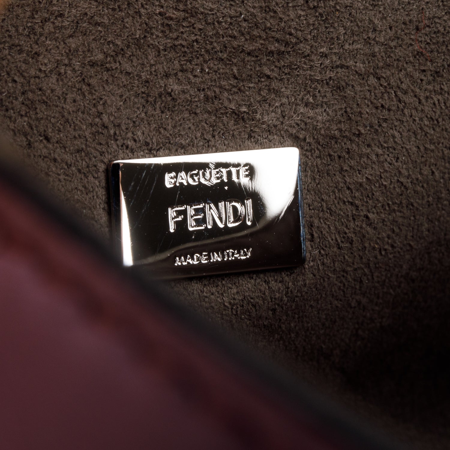 Fendi Pink Calfskin Micro Monster Baguette w/ Strap